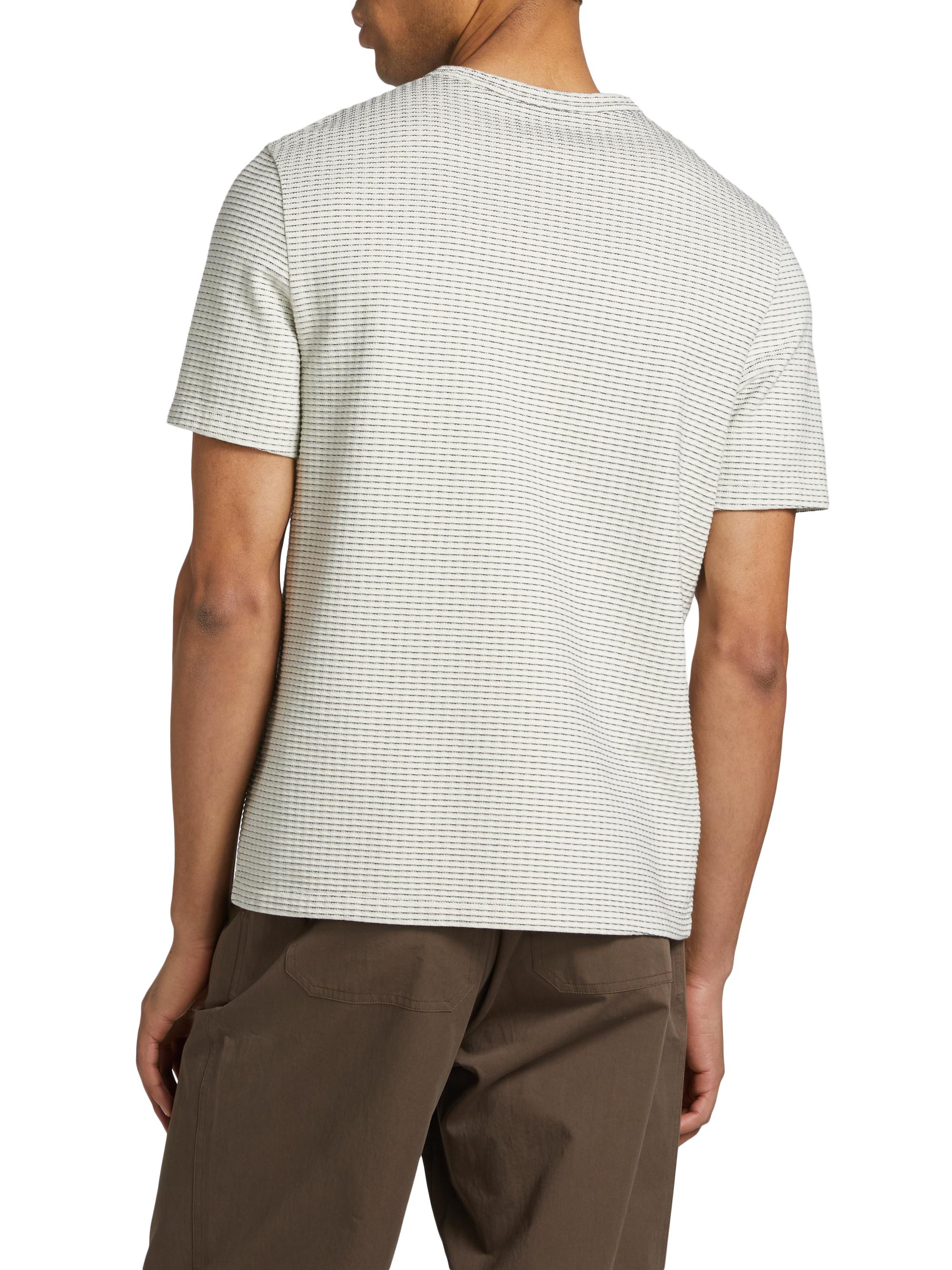 Frame Jacquard Stripe Crewneck T-Shirt | Saks Fifth Avenue