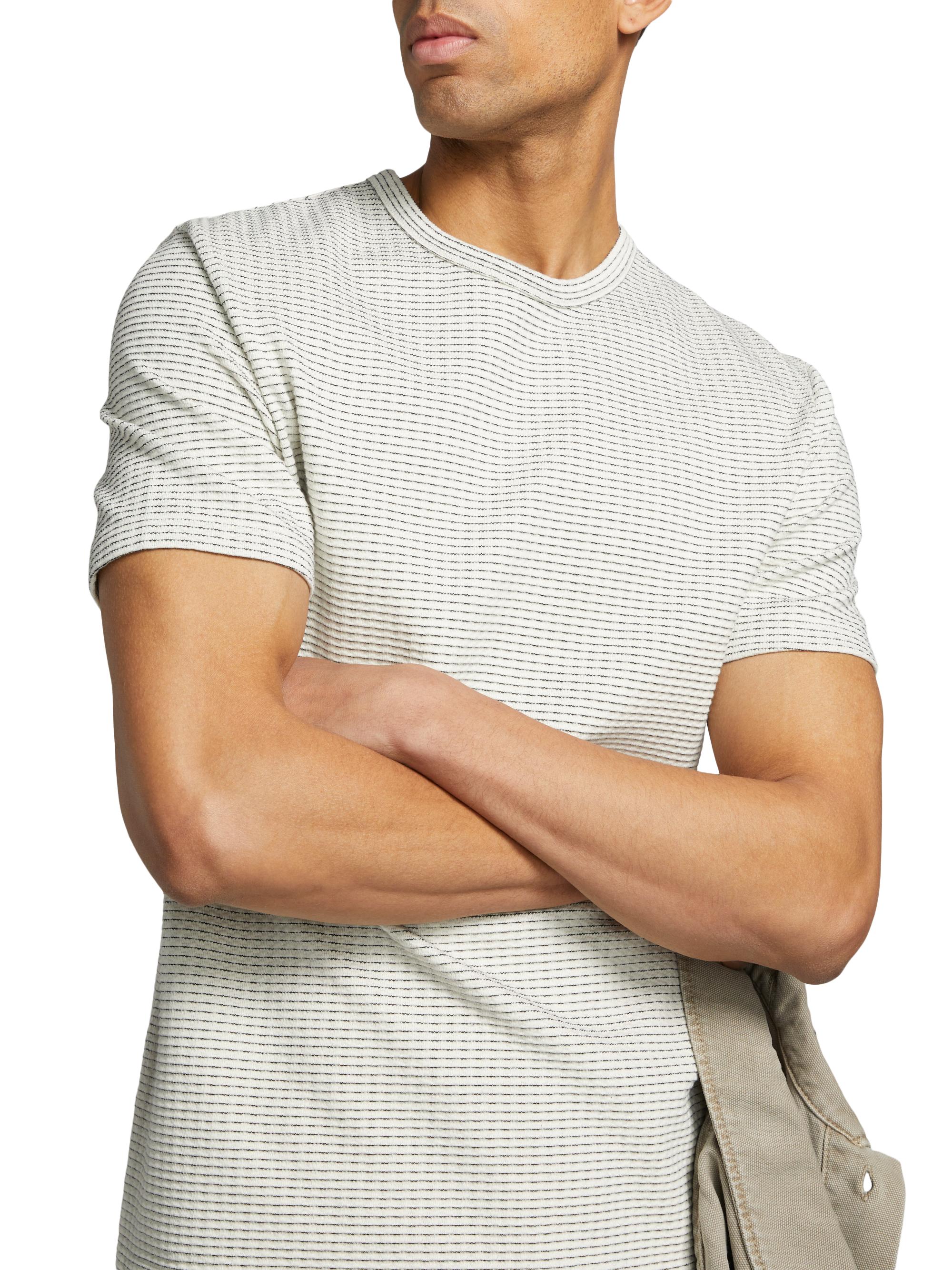 Frame Jacquard Stripe Crewneck T-Shirt | Saks Fifth Avenue