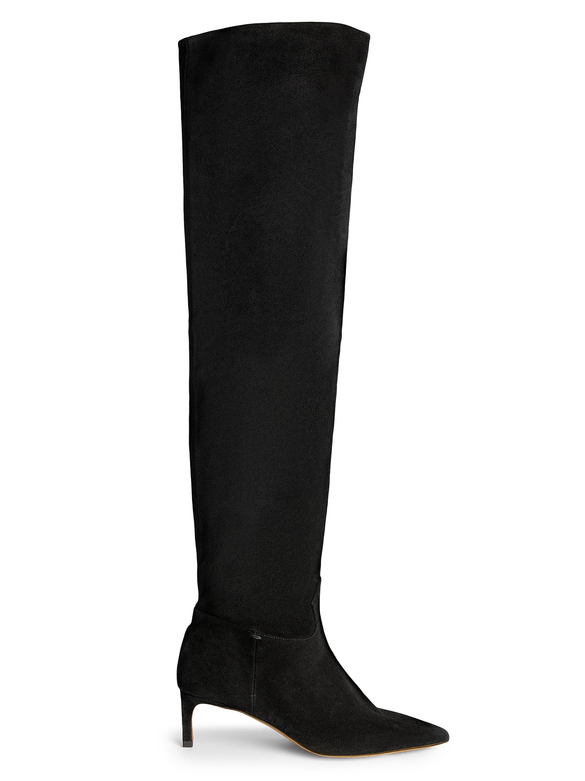 Ulla Johnson Women's Carolina 55MM Suede Over-The-Knee Boots - Black