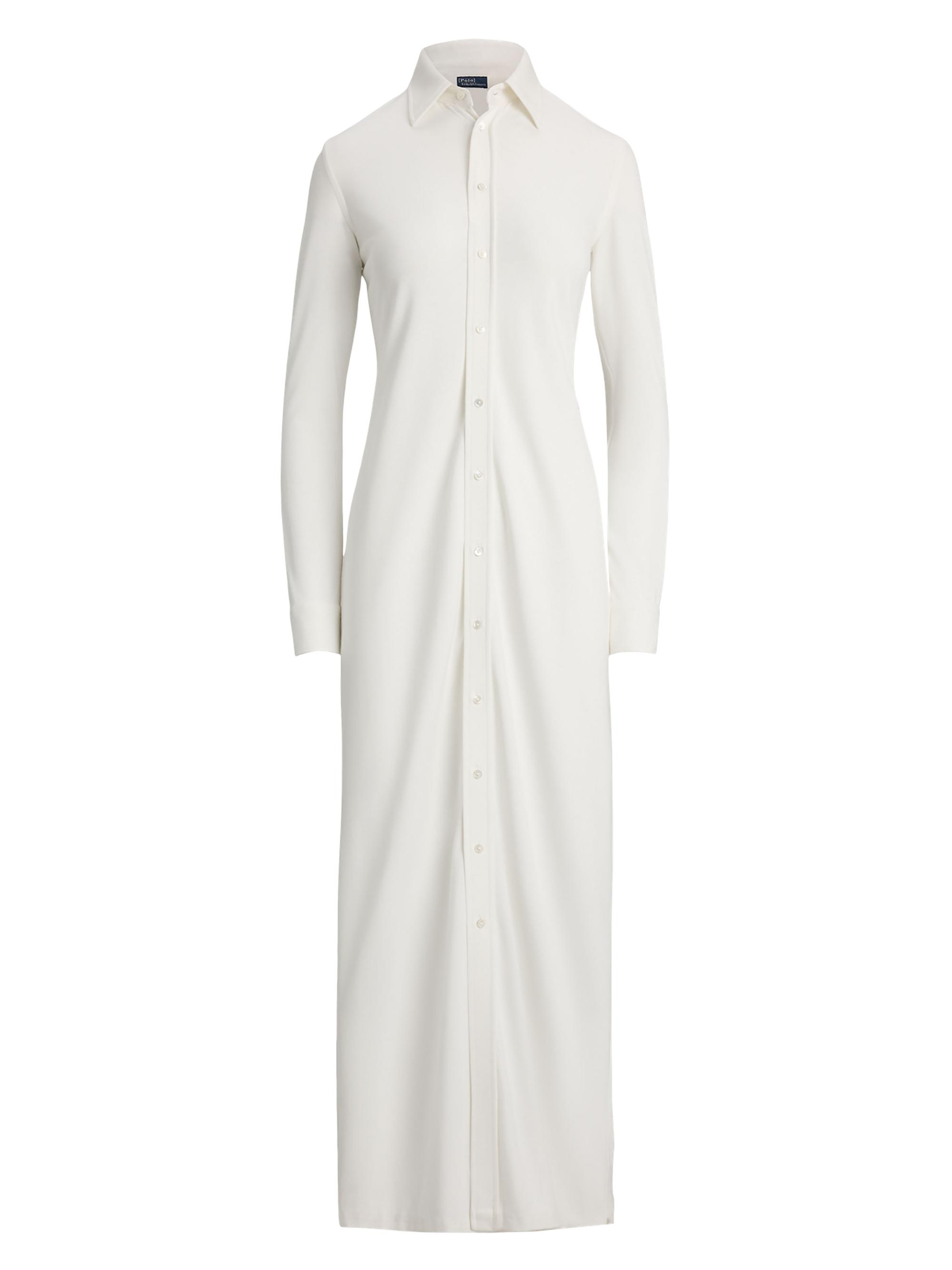 Polo Ralph Lauren Women's Ponte Jersey Maxi Shirtdress - Trophy Cream