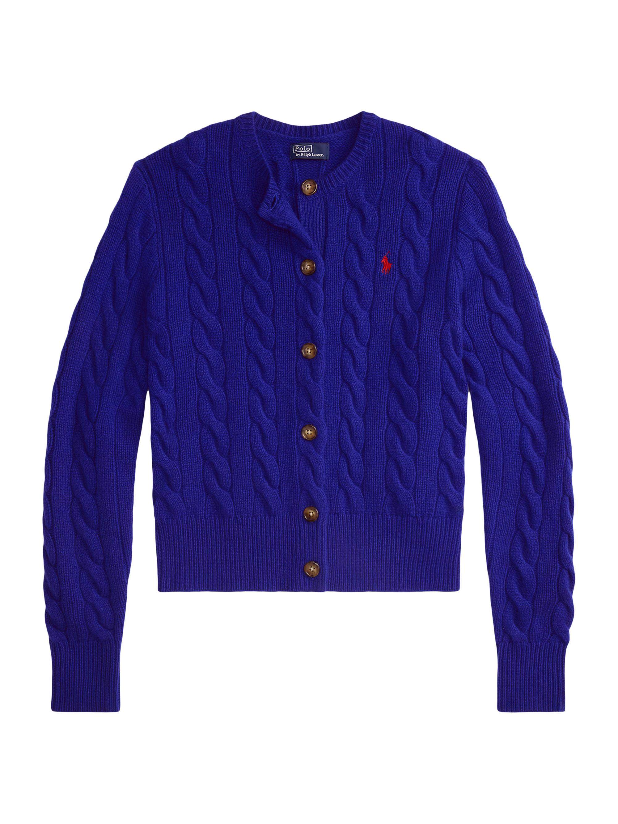 Polo Ralph Lauren Cable-Knit Wool-Cashmere Cardigan | Saks Fifth