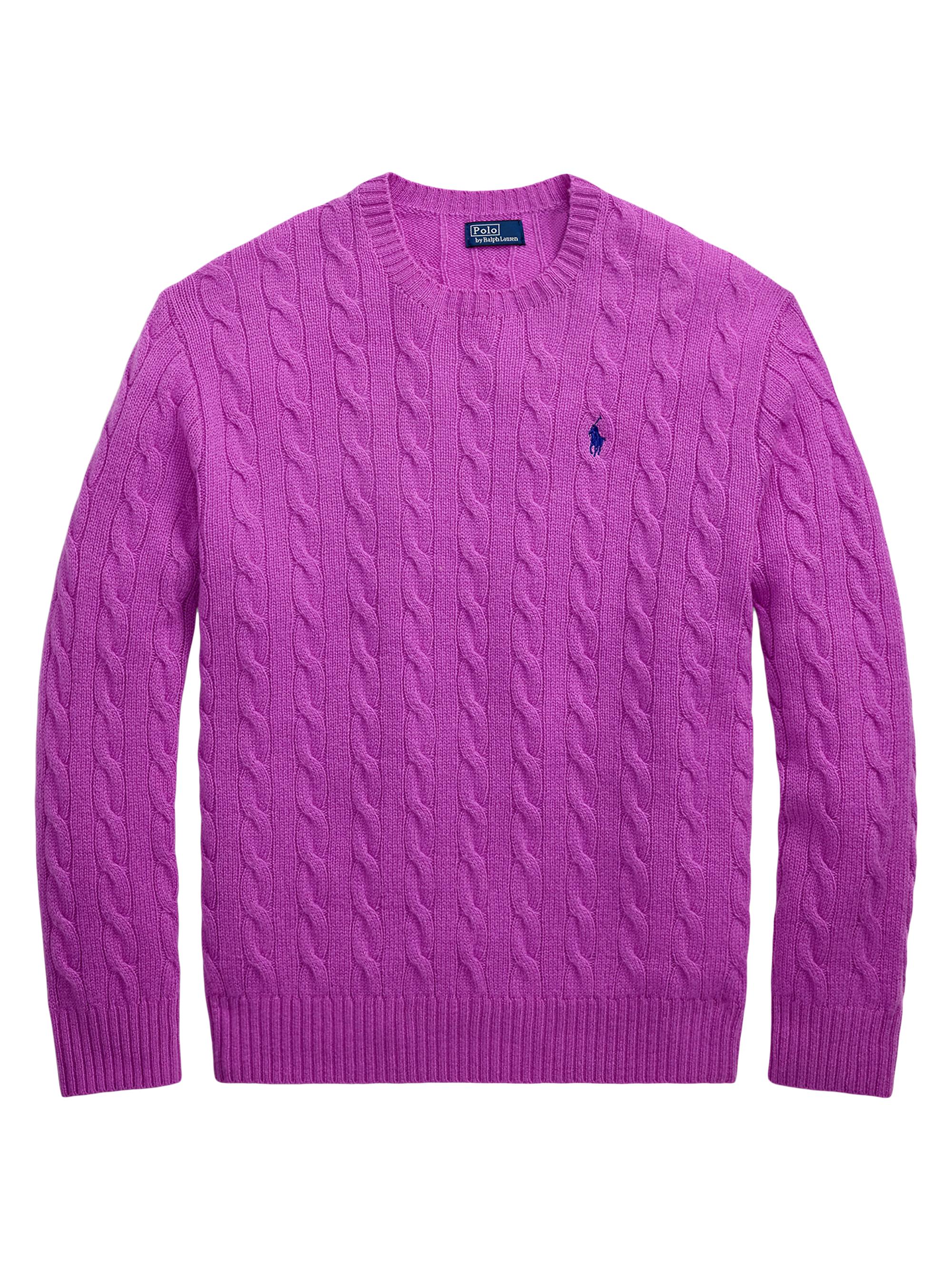 Polo Ralph Lauren Women's Cable-Knit Wool-Cashmere Crewneck Sweater - Apple Green