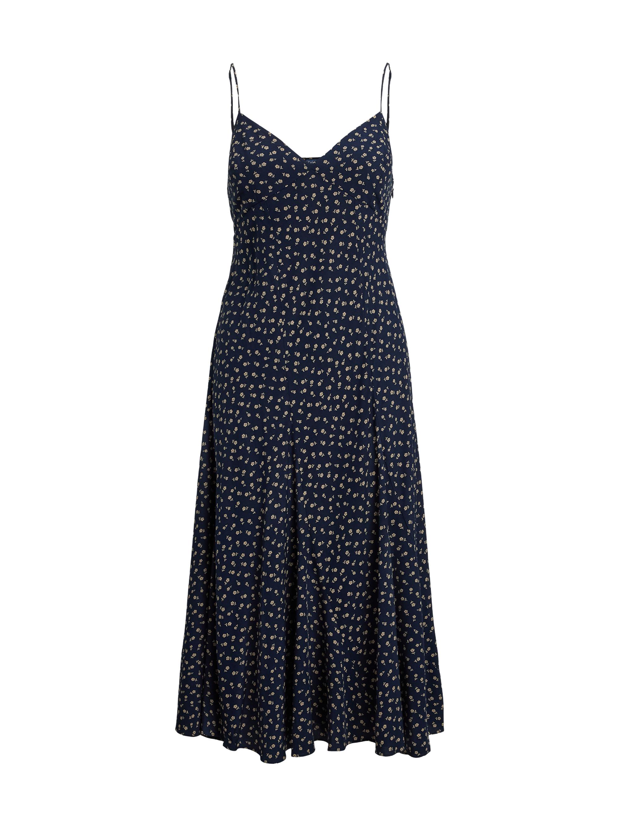 Polo Ralph Lauren Women's Floral V-Neck A-Line Dress - Midnight Daisy