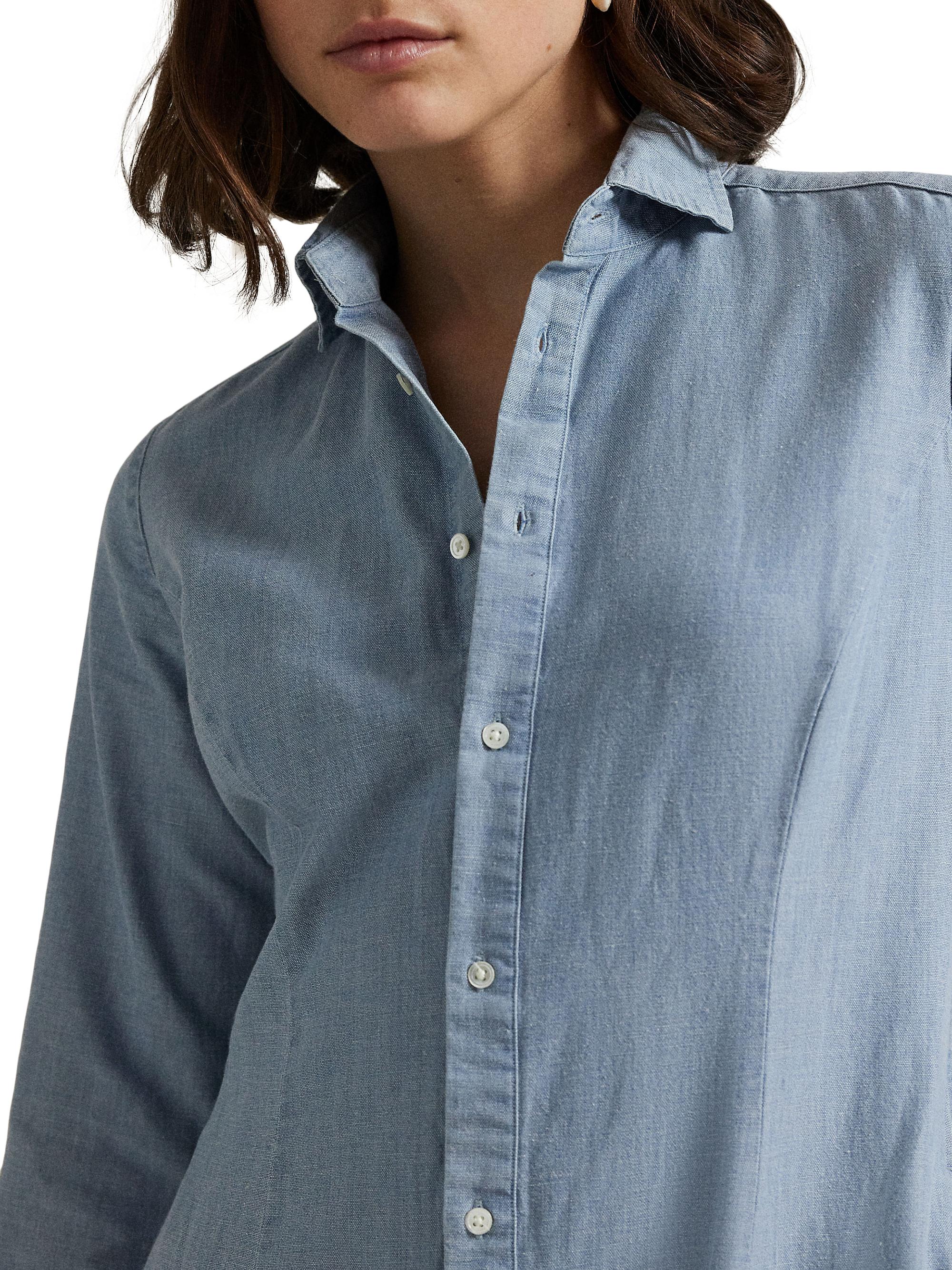 Polo Ralph Lauren Drop-Waist Cotton-Linen Chambray Shirtdress | Saks Fifth  Avenue