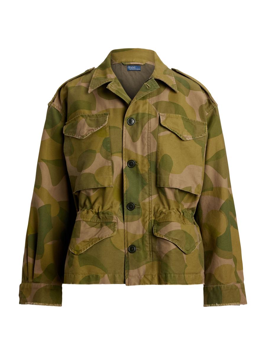 Polo Ralph Lauren Cropped Camo-Print Field Jacket | Saks Fifth Avenue