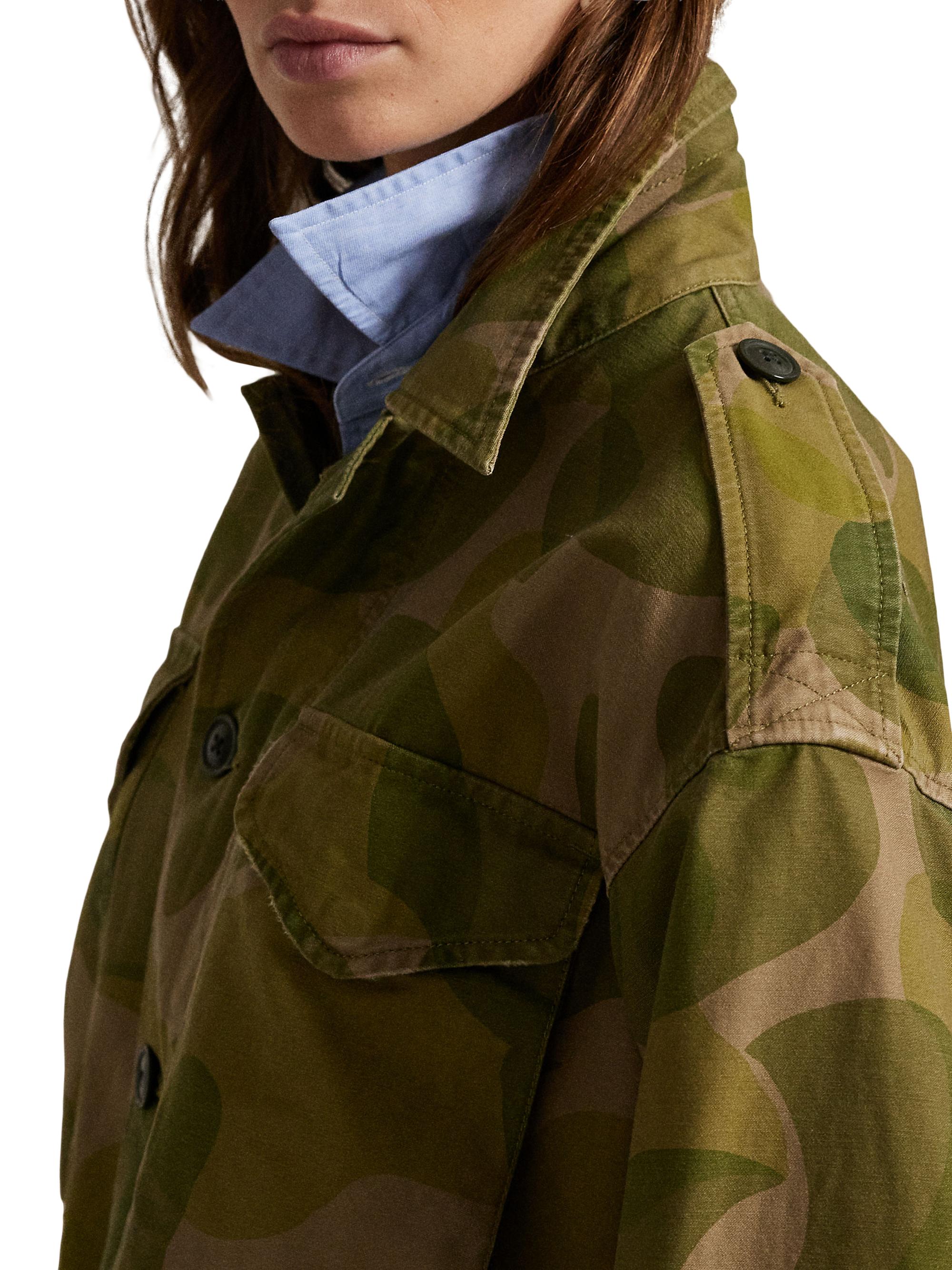 Polo Ralph Lauren Cropped Camo-Print Field Jacket | Saks Fifth Avenue