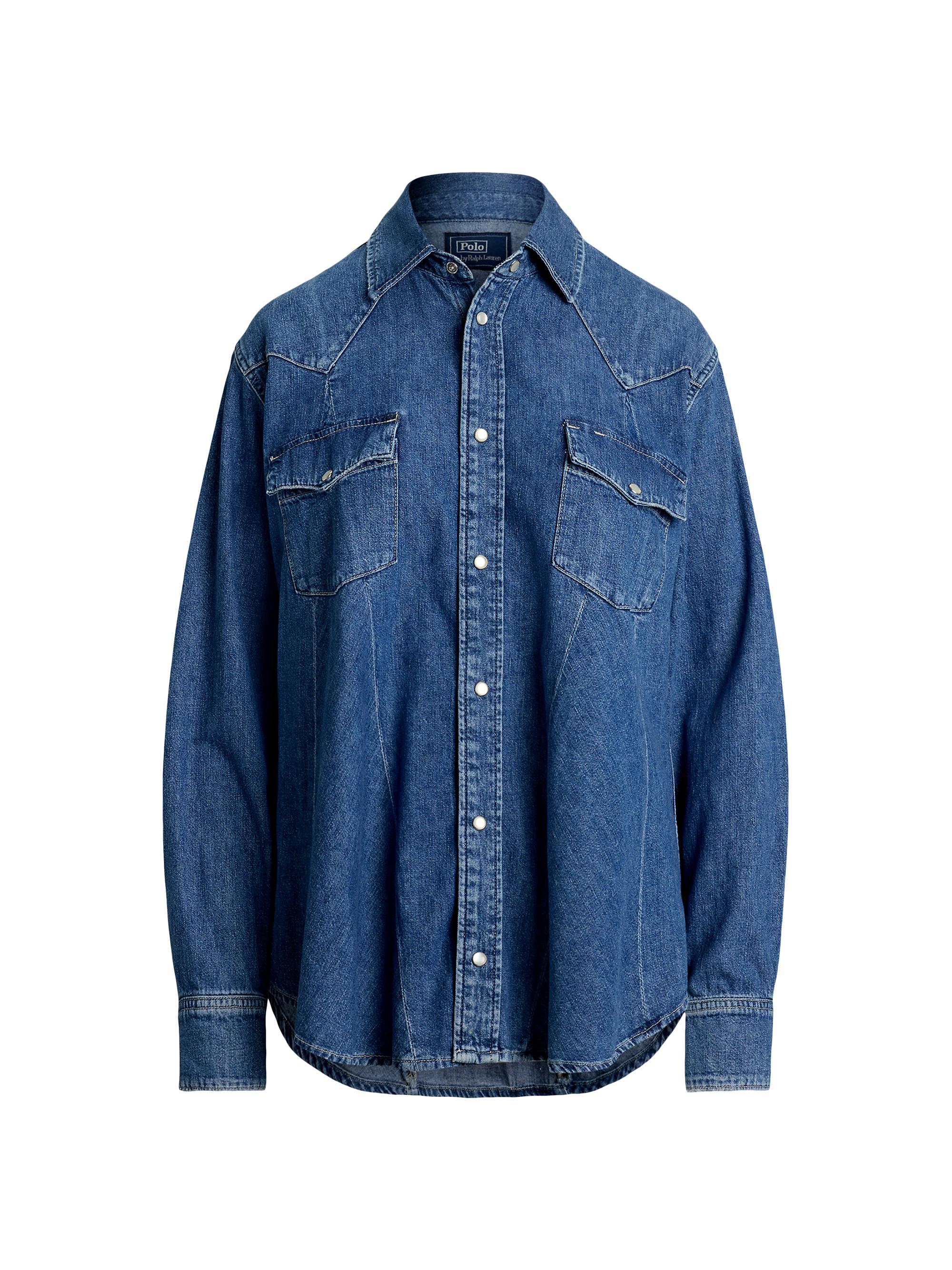 Polo Ralph Lauren Embroidered-Logo Denim Shirt | Saks Fifth Avenue