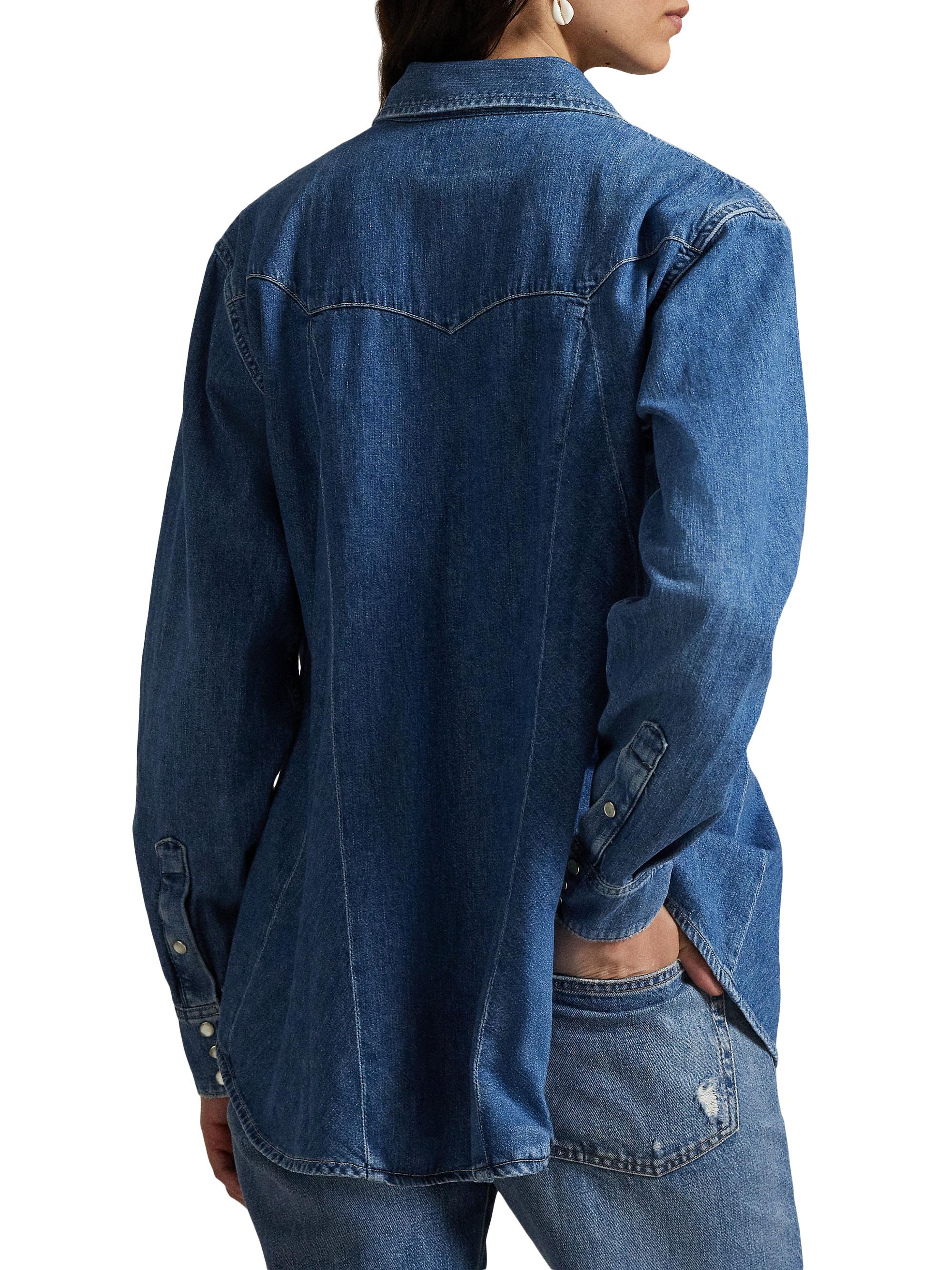 Polo Ralph Lauren Trapeze Western Denim Shirt | Saks Fifth Avenue