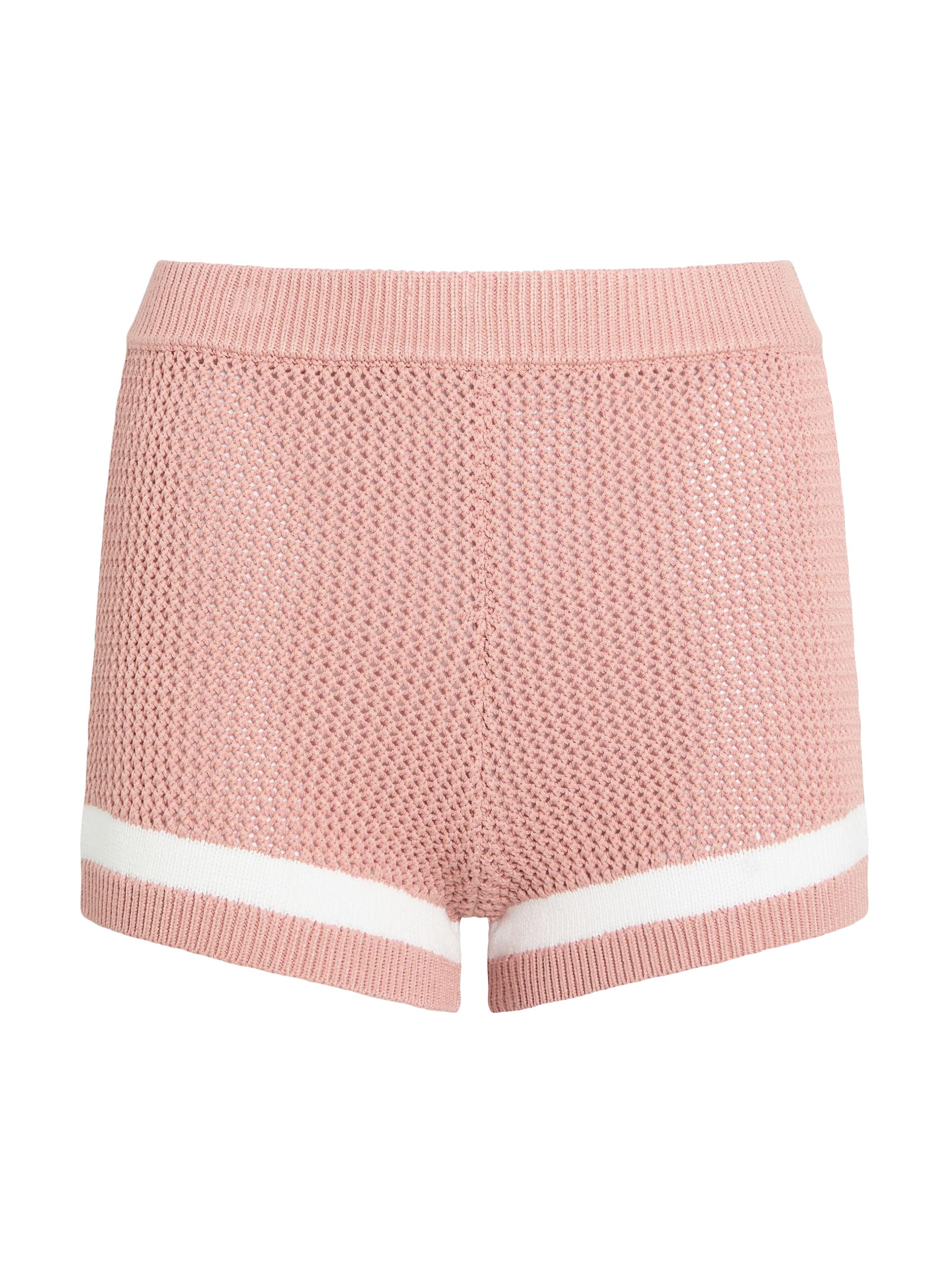 Ser.o.ya Women's Nell Crochet Shorts - Mauve Eggshell