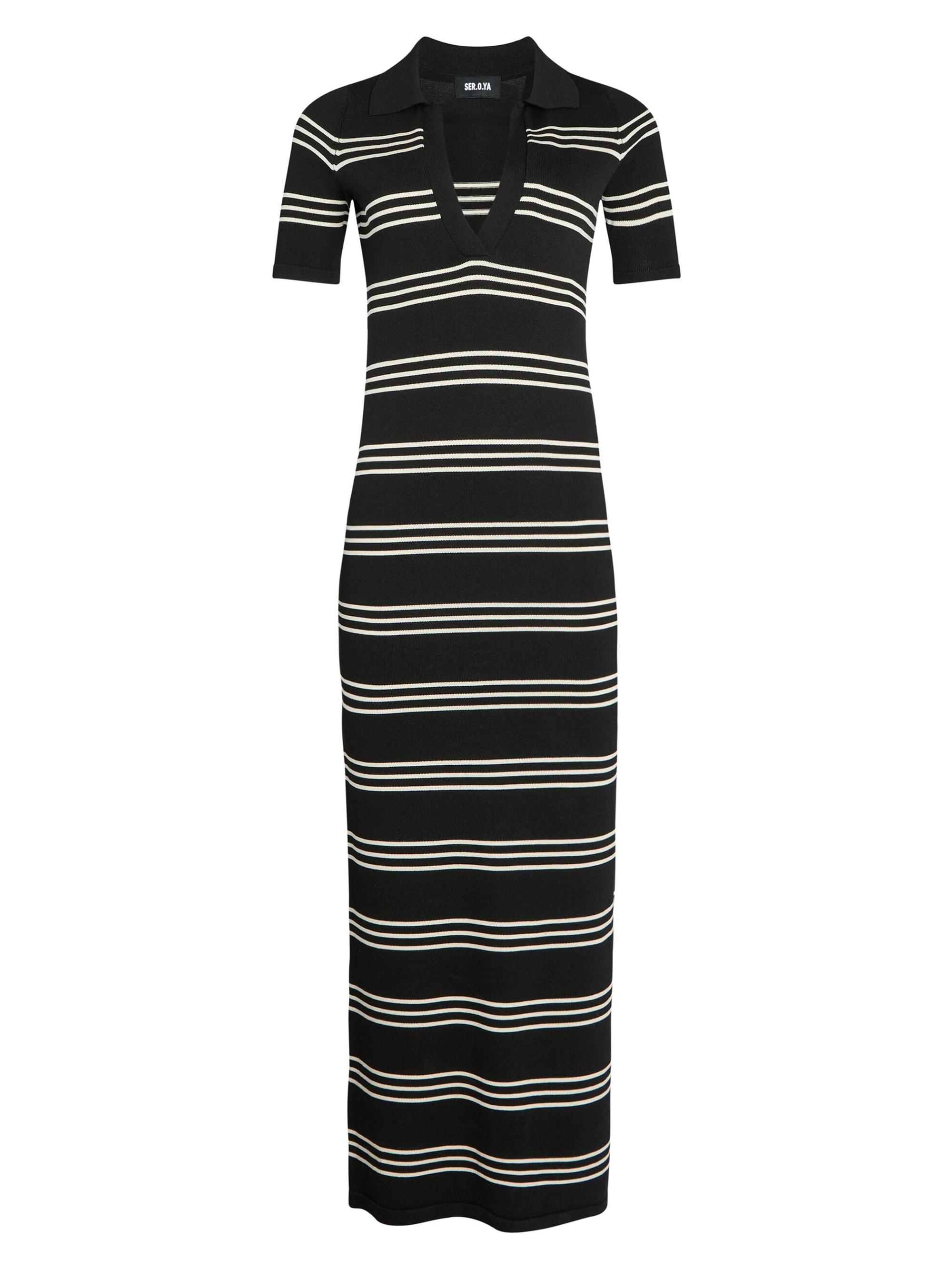 Ser.o.ya Women's Sam Knit Maxi Dress - Black Eggshell