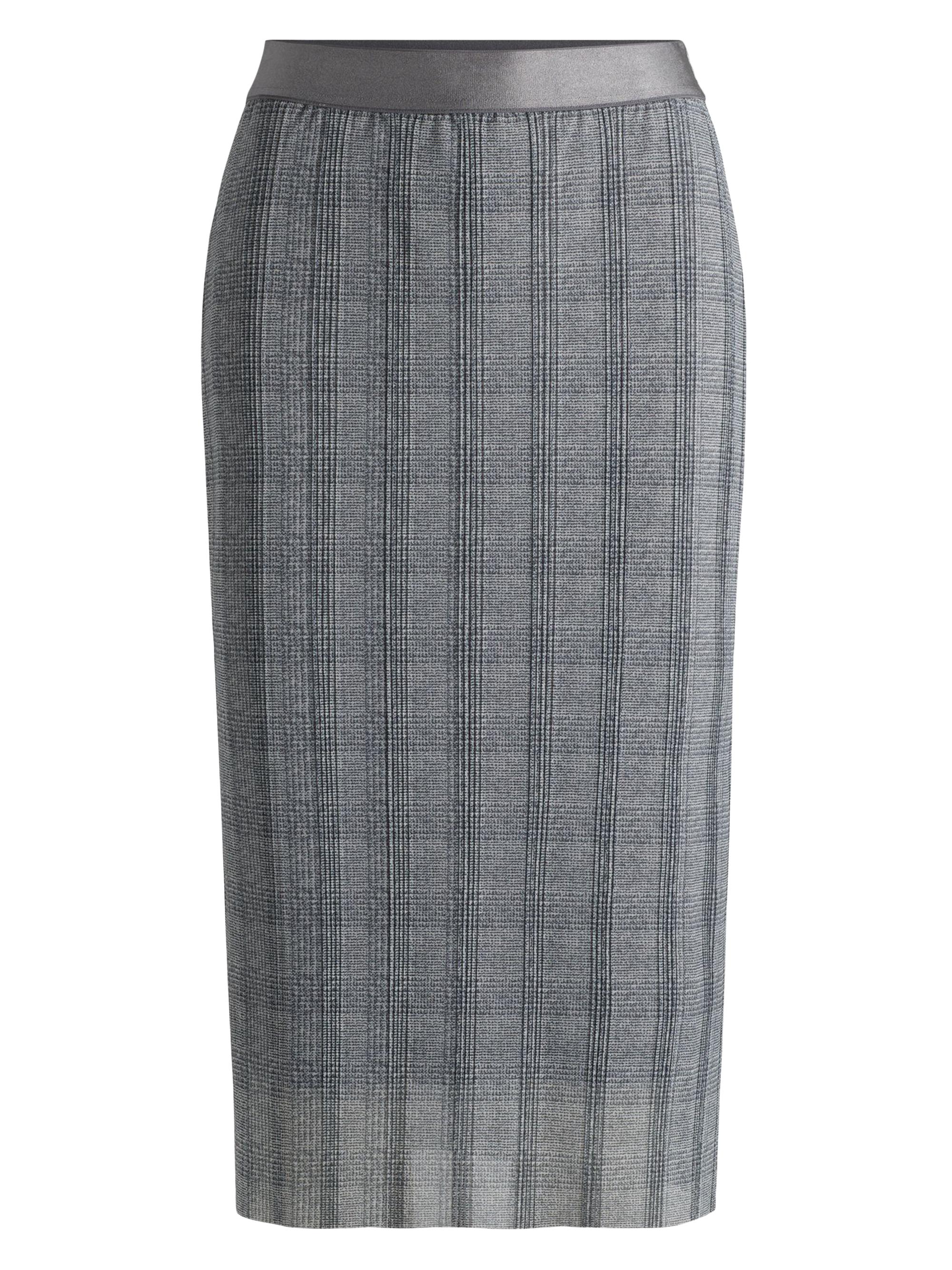 BOSS Women's Stretch-Tulle Slim-Fit Skirt - Grey Patterned
