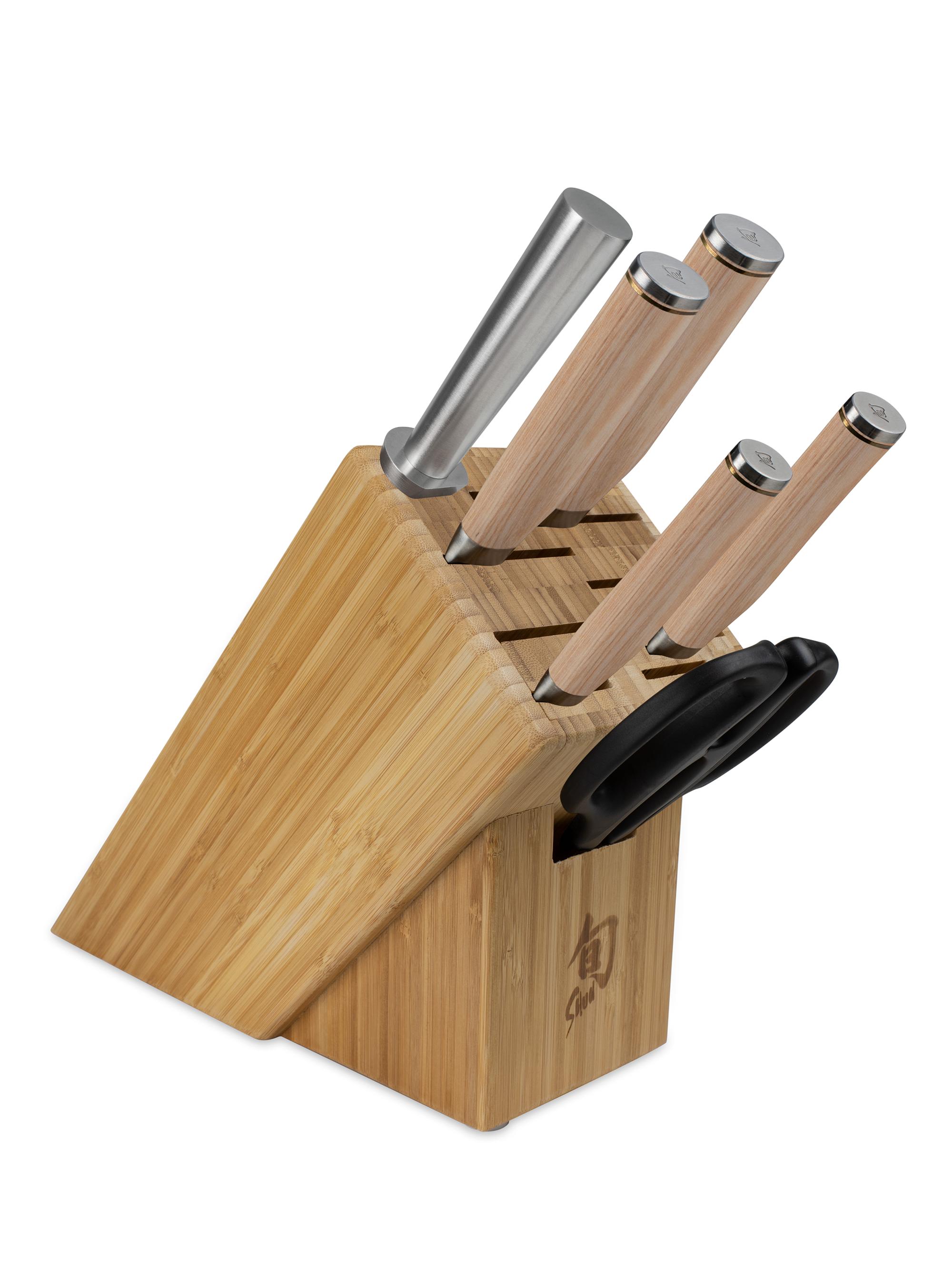 Shun Premier Blonde 7-Piece Essential Knife Block - Blonde