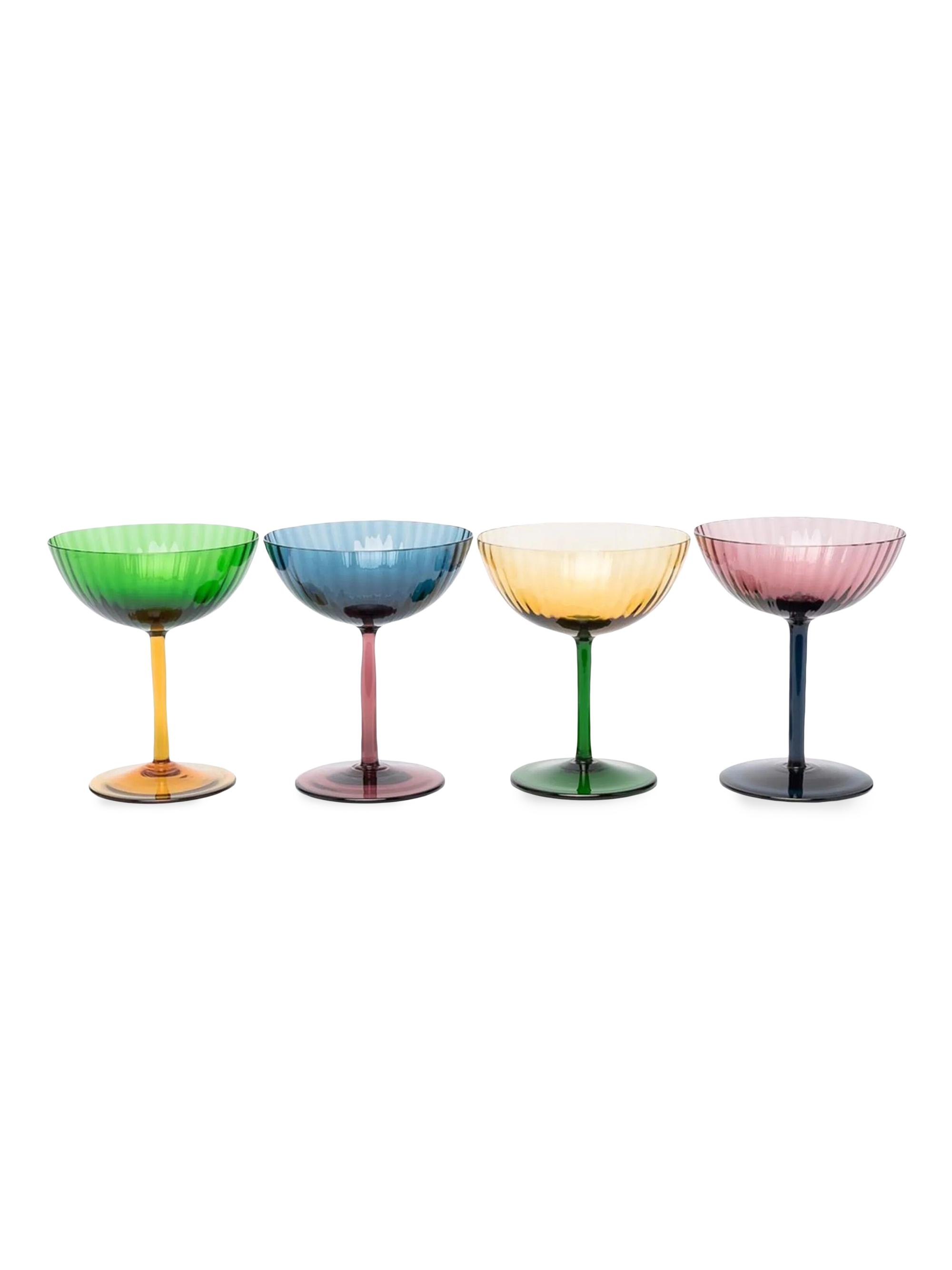 La DoubleJ Champagne Coupe Set of 4 - Mixed Multicolo