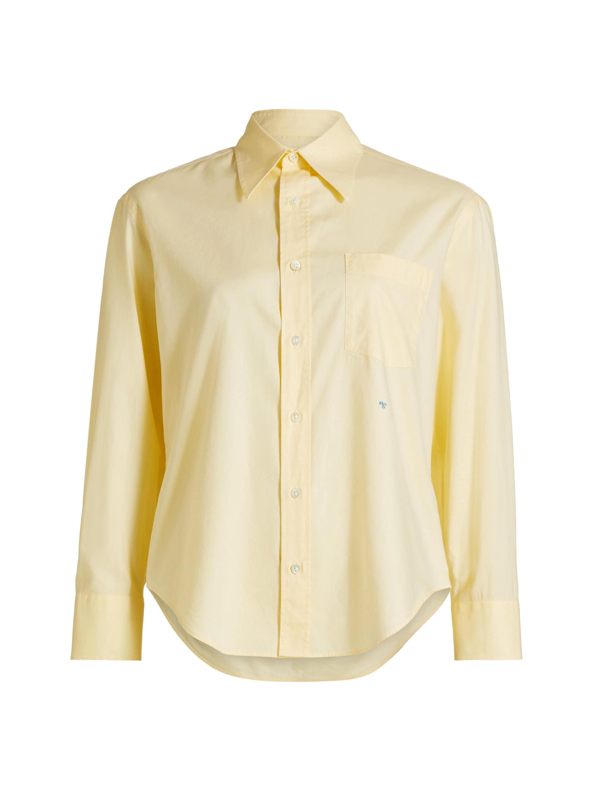 Hommegirls Women's 70's Pocket Shirt - Pale Yellow