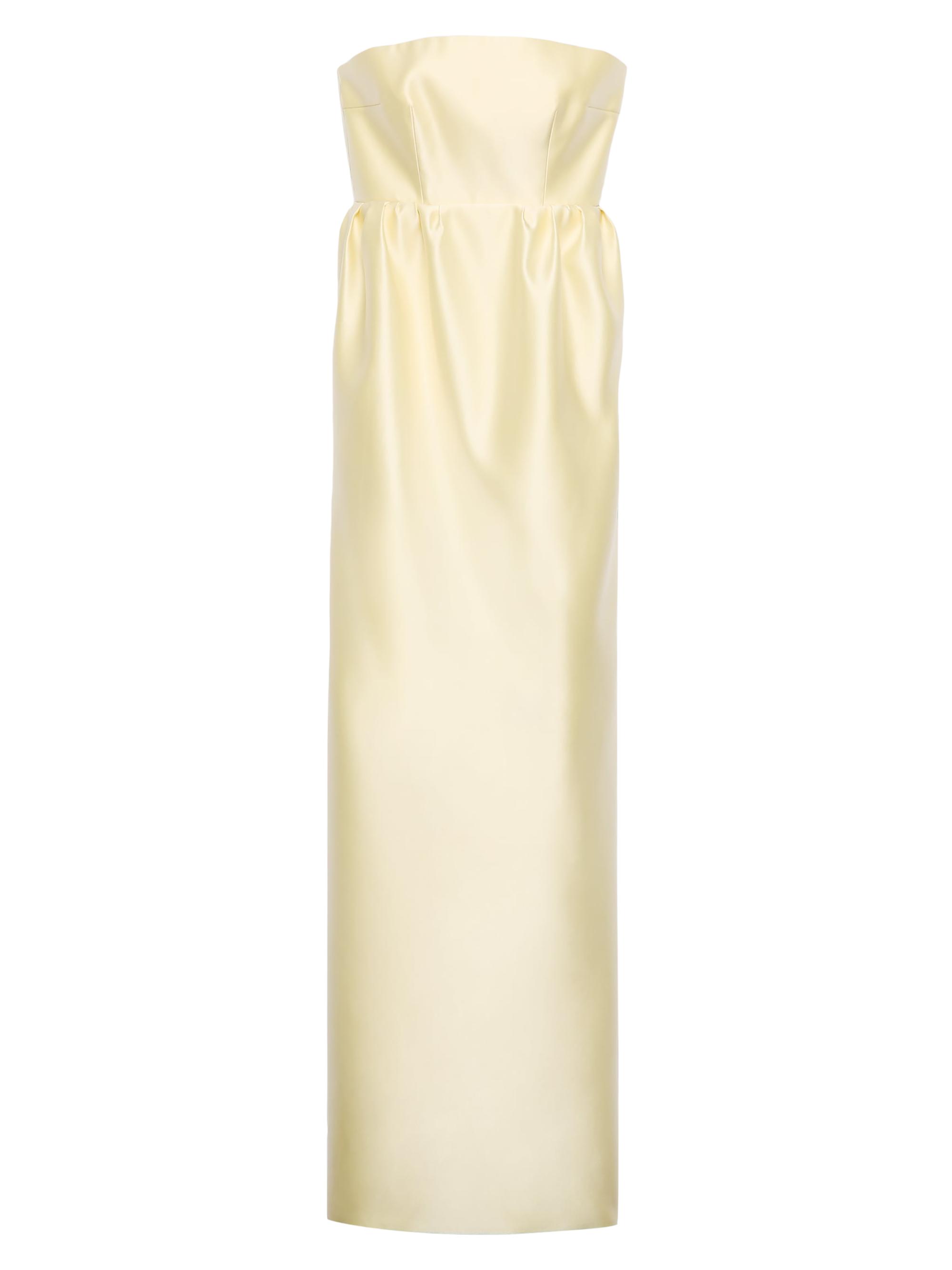 Prada Women's Long Double Satin Dress - Yellow