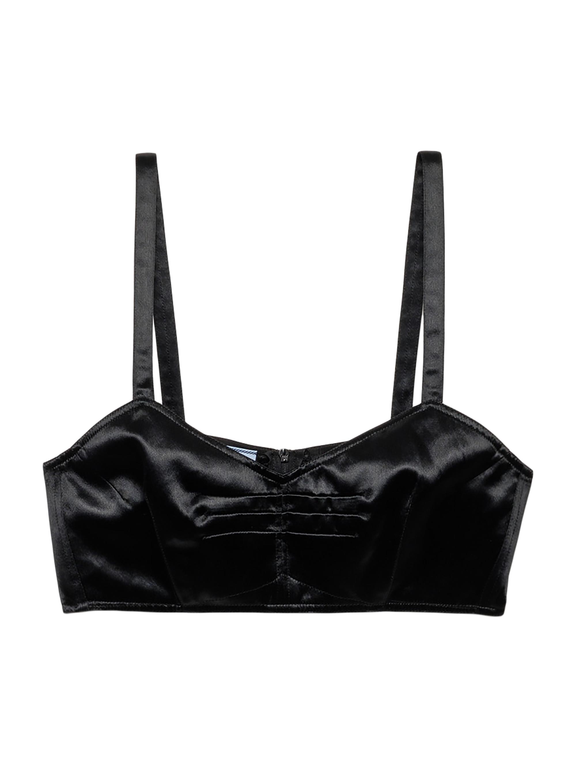 Prada Women's Satin Bra Top - Black