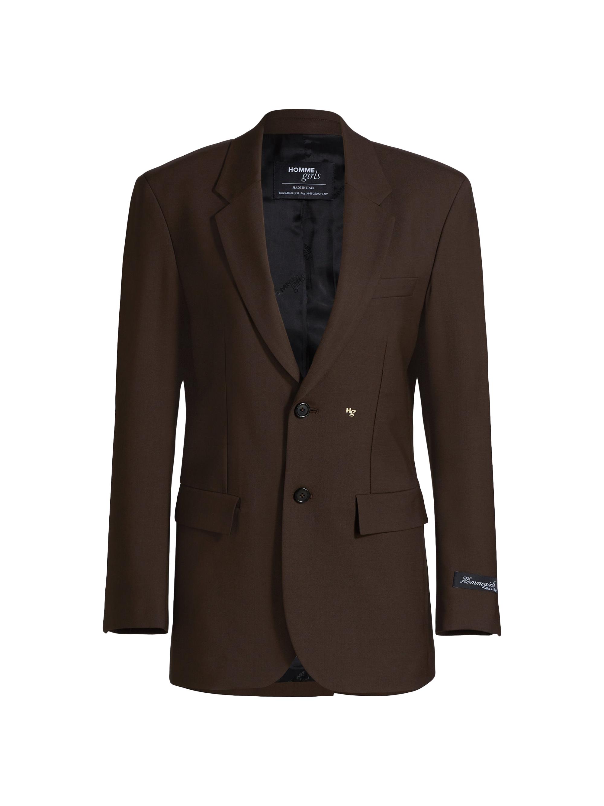 Hommegirls Women's Single Breasted Blazer - Espresso Brown