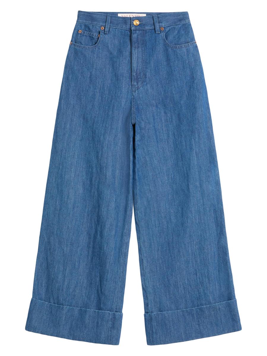 Valentino Women's Lightweight Denim Pants In Blue