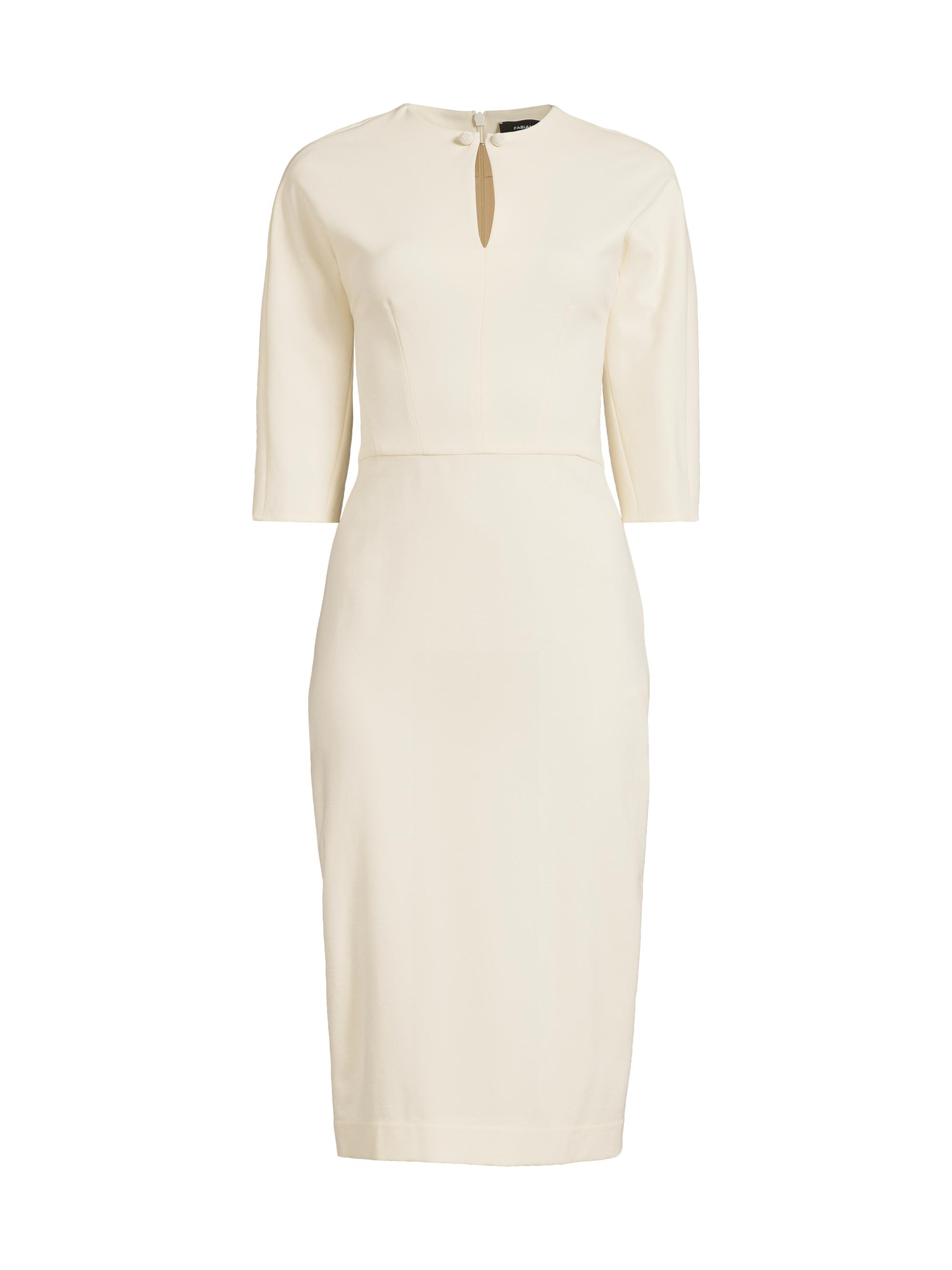 Fabiana Filippi Women's Milano Stitch Jersey Midi-Dress - Beige