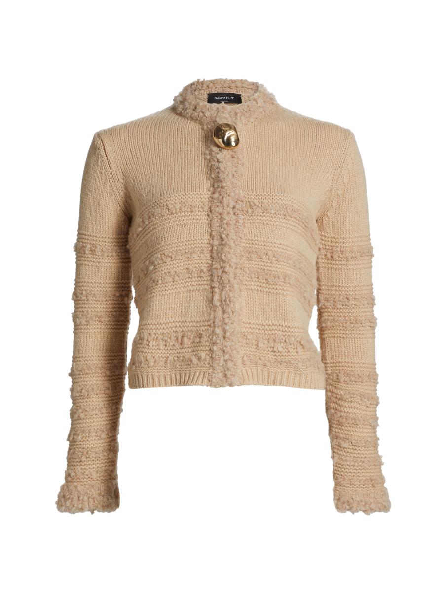 Fabiana Filippi Boucle Striped Cardigan | Saks Fifth Avenue