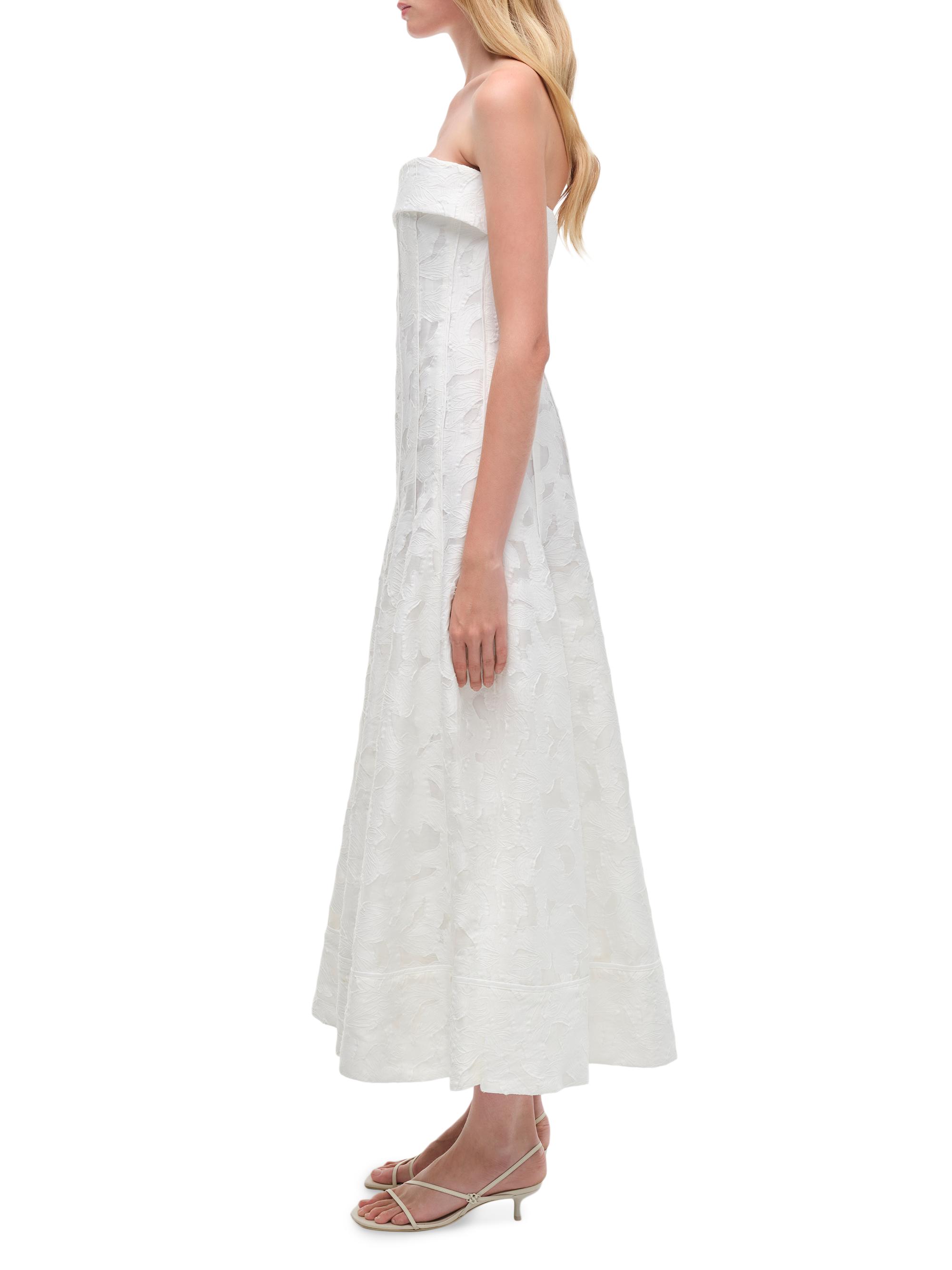 chinese dress ladies Sandrine Draped Jersey Bustier Midi Dress – SIMKHAI main image 0