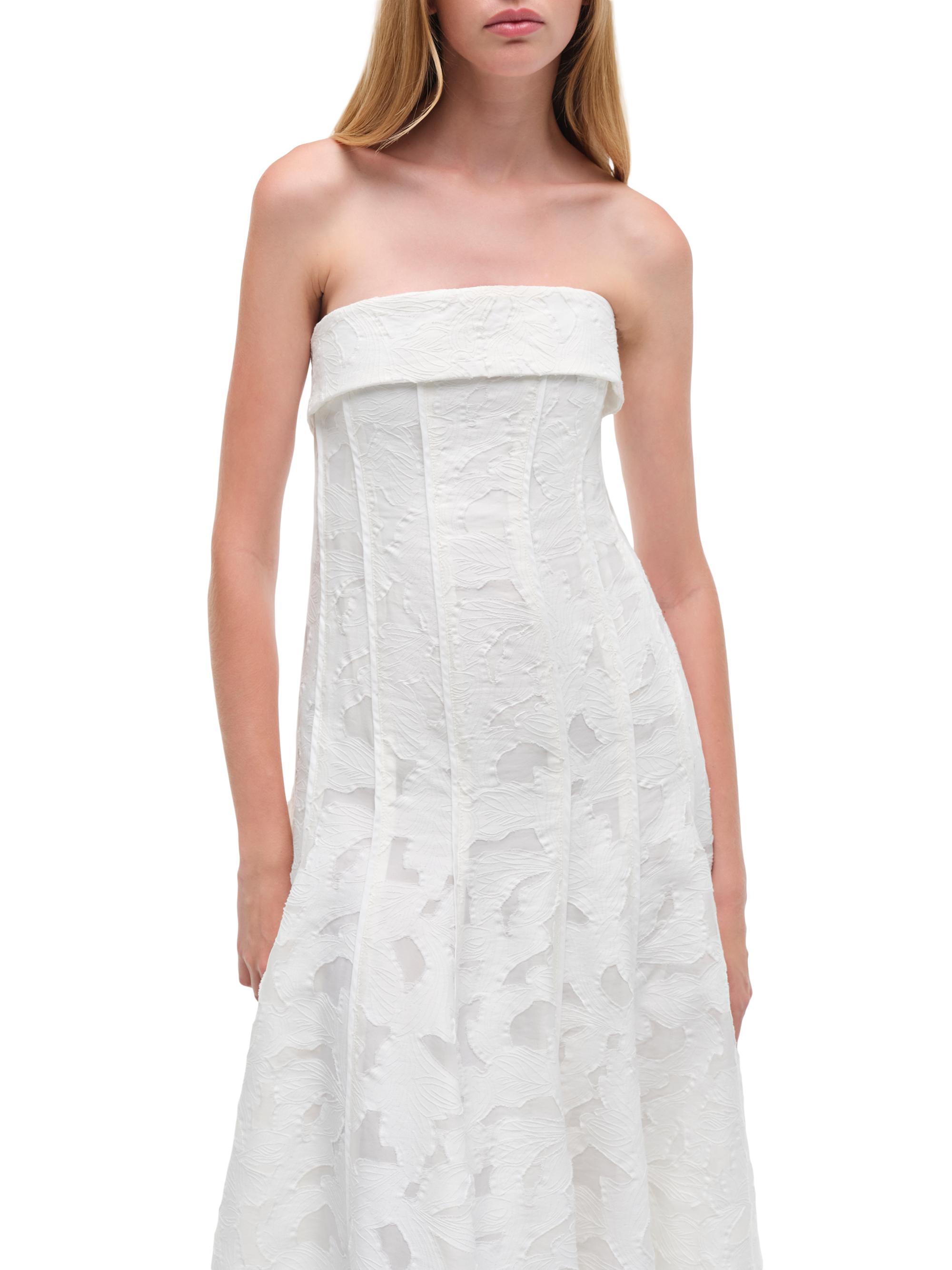 white strap dress midi Eternal Flame Pearl Strap Midi Dress Off White