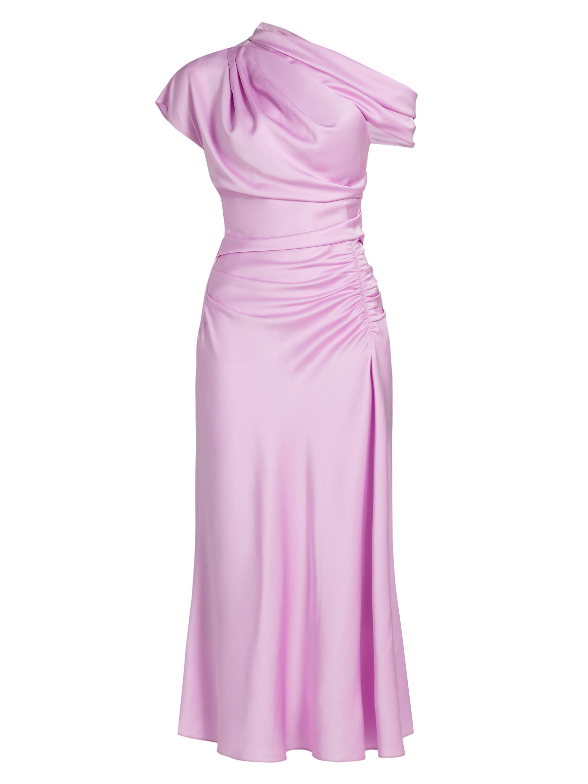 SIMKHAI Women's Joanna Asymmetric Draped Midi-Dress - Orchid