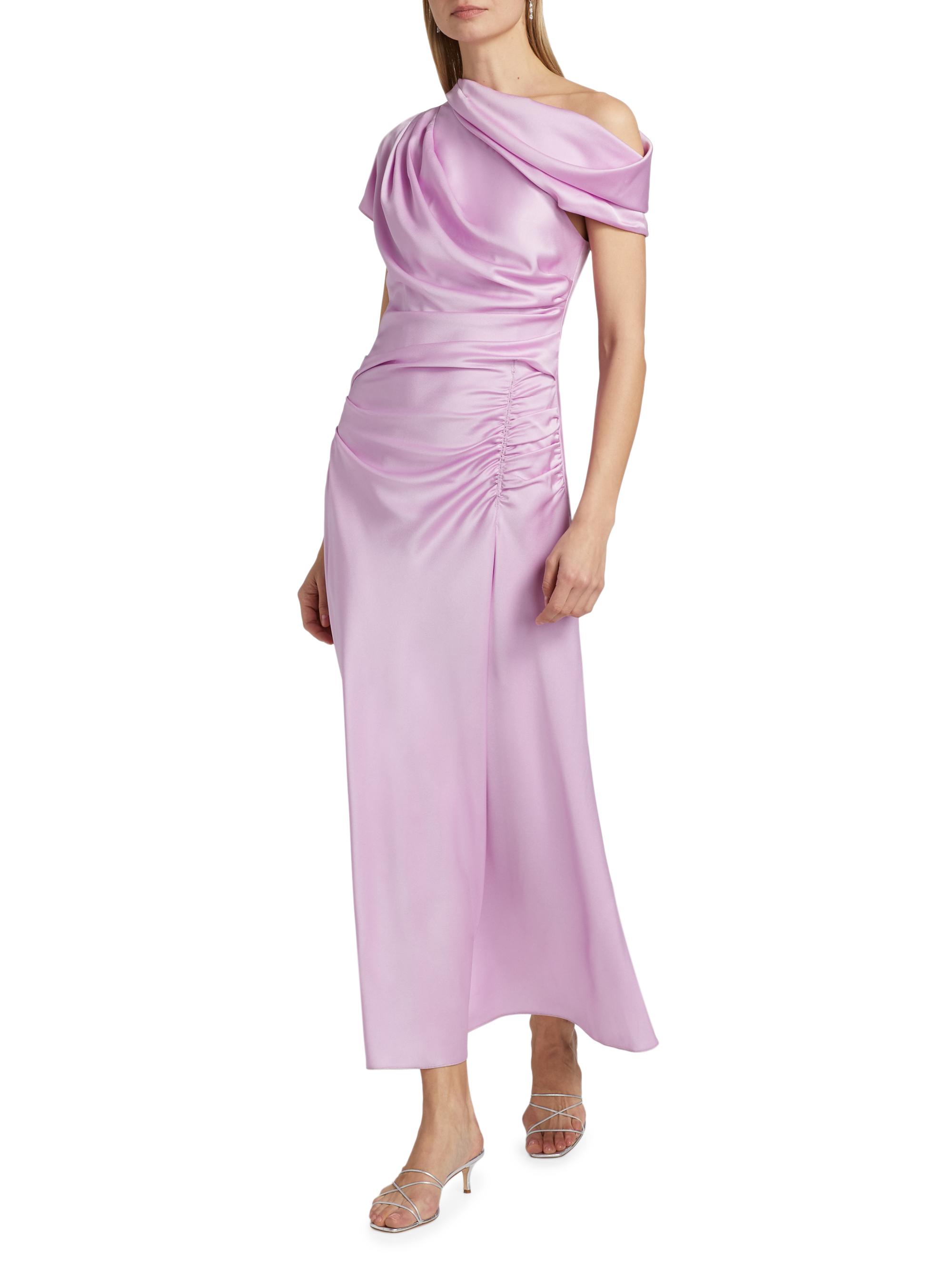 Simkhai Women's Joanna Asymmetric Draped Midi-Dress - Orchid - Size 10