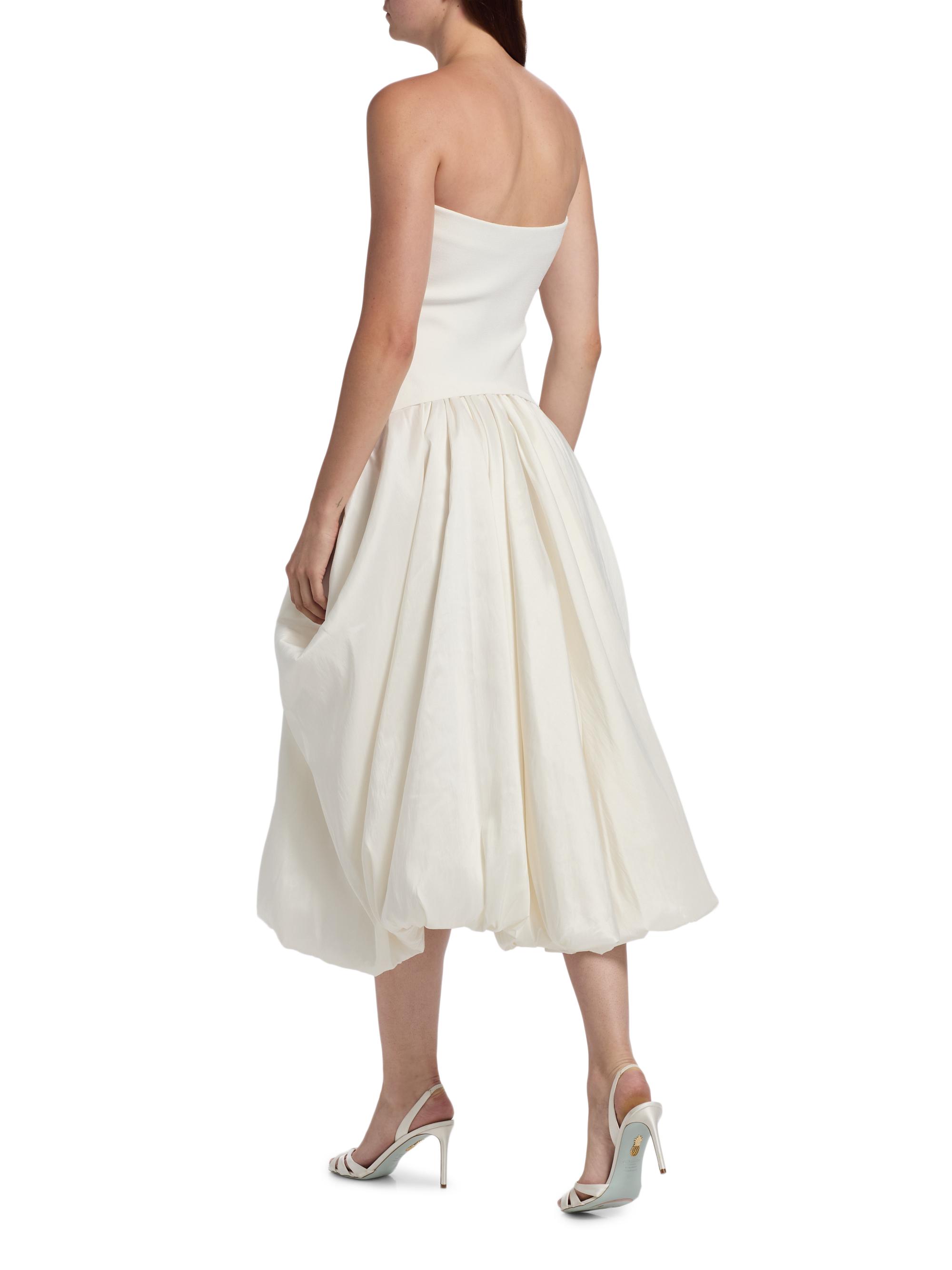 SIMKHAI Izzy Strapless Pickup Midi-Dress | Saks Fifth Avenue