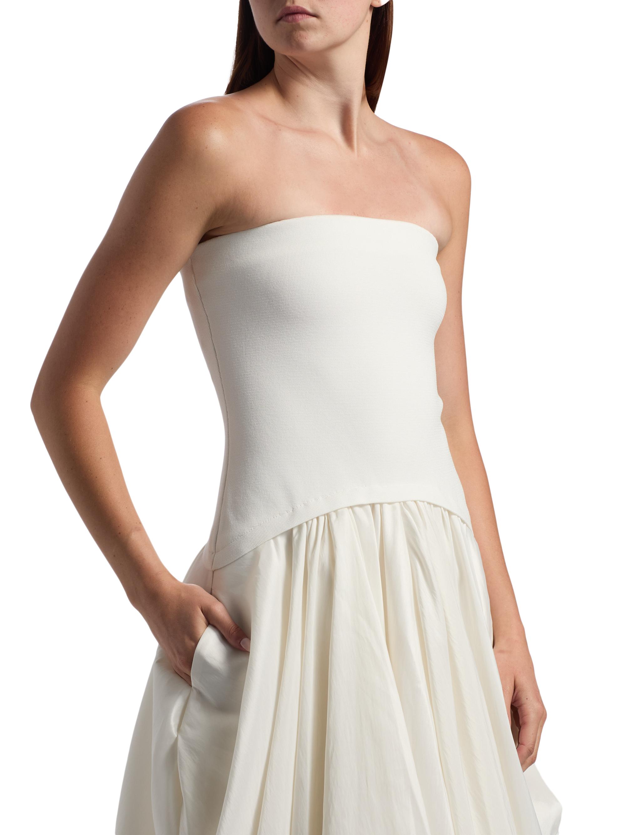 THE SHISHIKUI★ holded topp / white SIMKHAI Izzy Strapless Pickup Midi-Dress | Saks Fifth Avenue