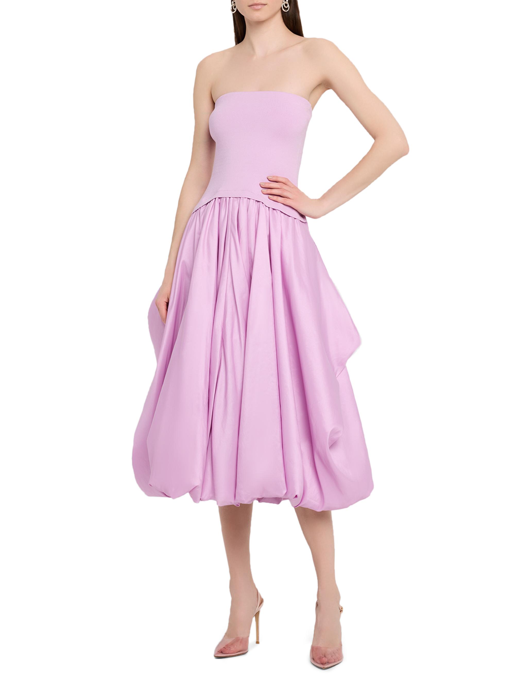 SIMKHAI Izzy Strapless Pickup Midi-Dress | Saks Fifth Avenue