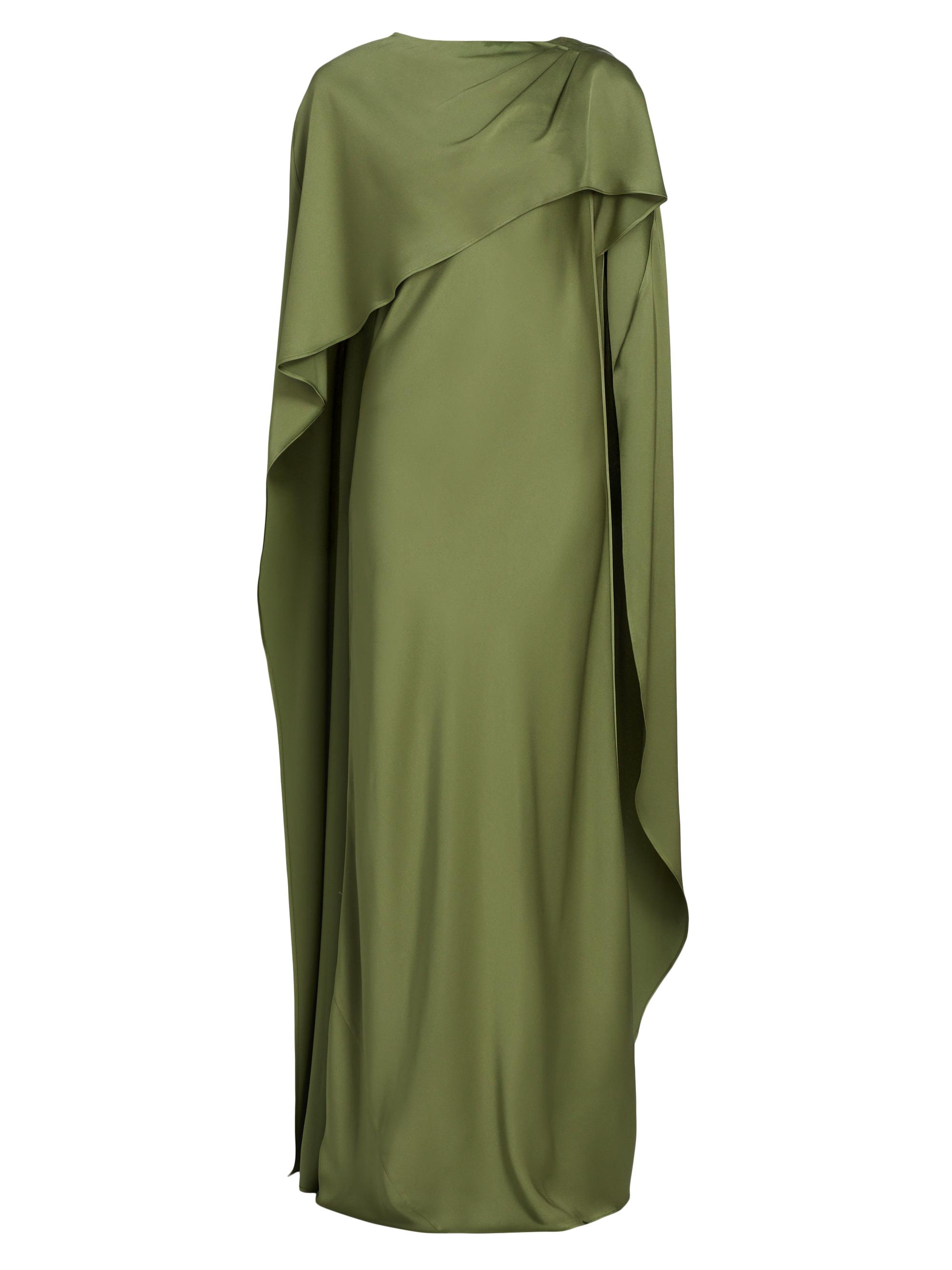SIMKHAI Women's Izel Boatneck Cape Gown - Olive