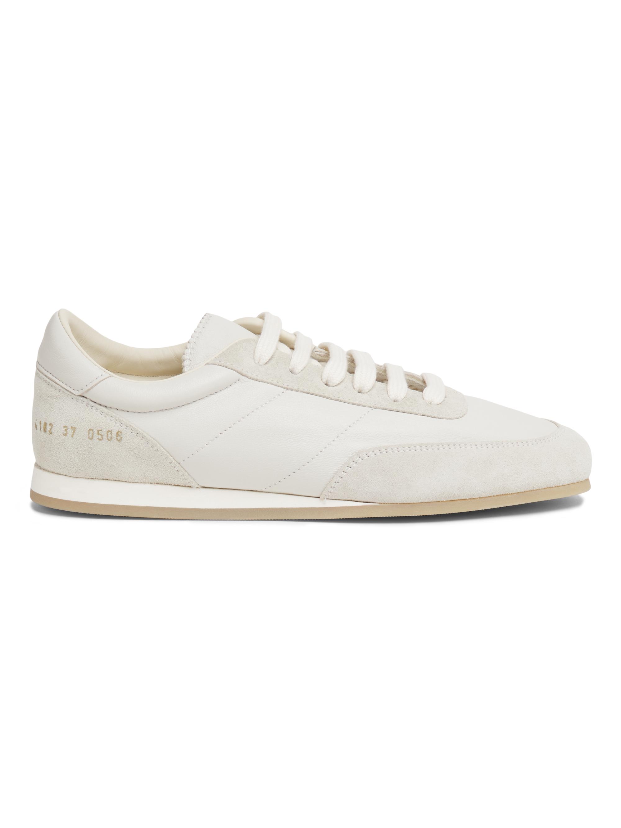 Common Projects Women's Minimal Runner Suede & Leather Sneakers - White