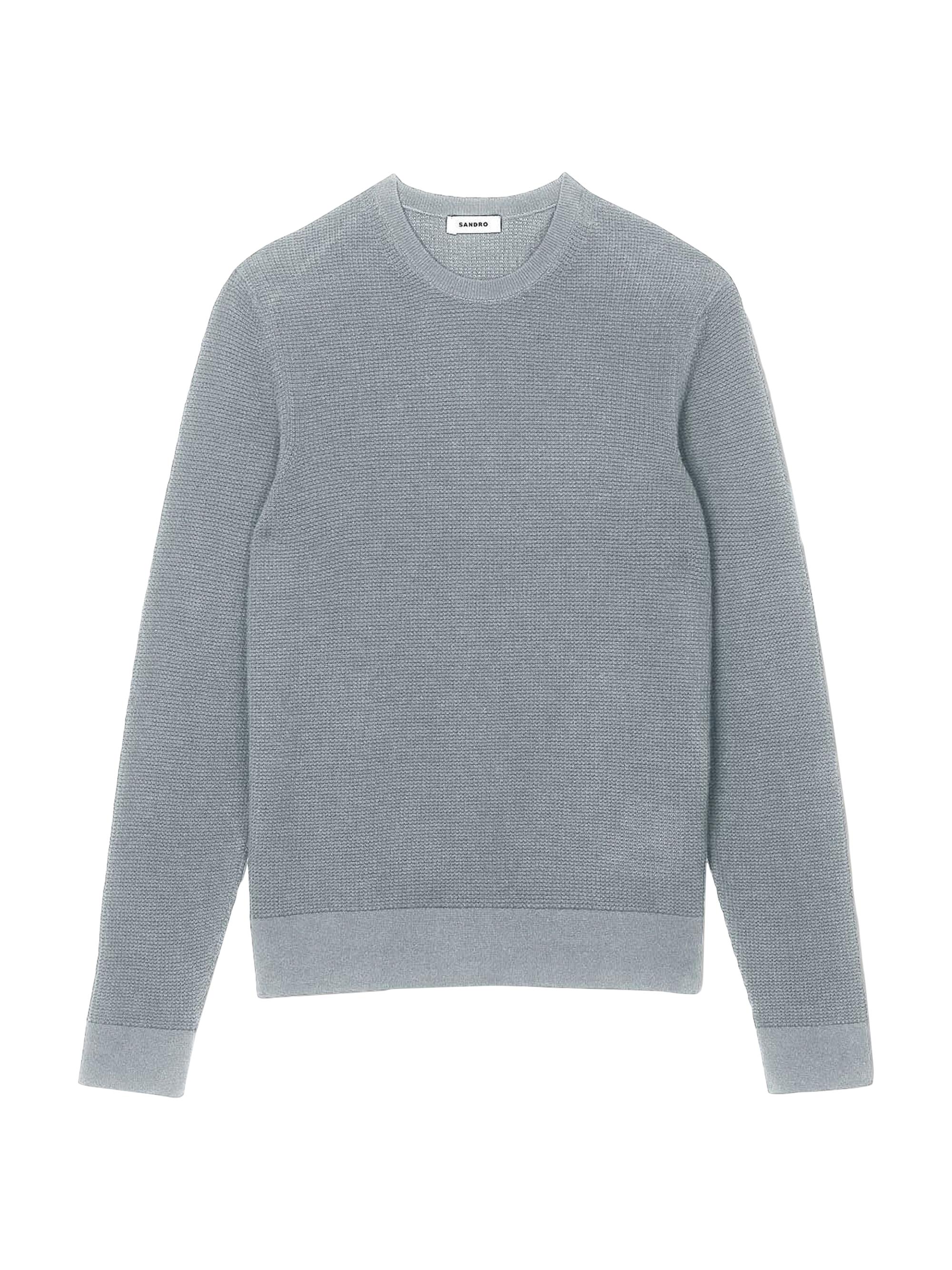 Sandro Men's Textured Knit Sweater - Chocolate