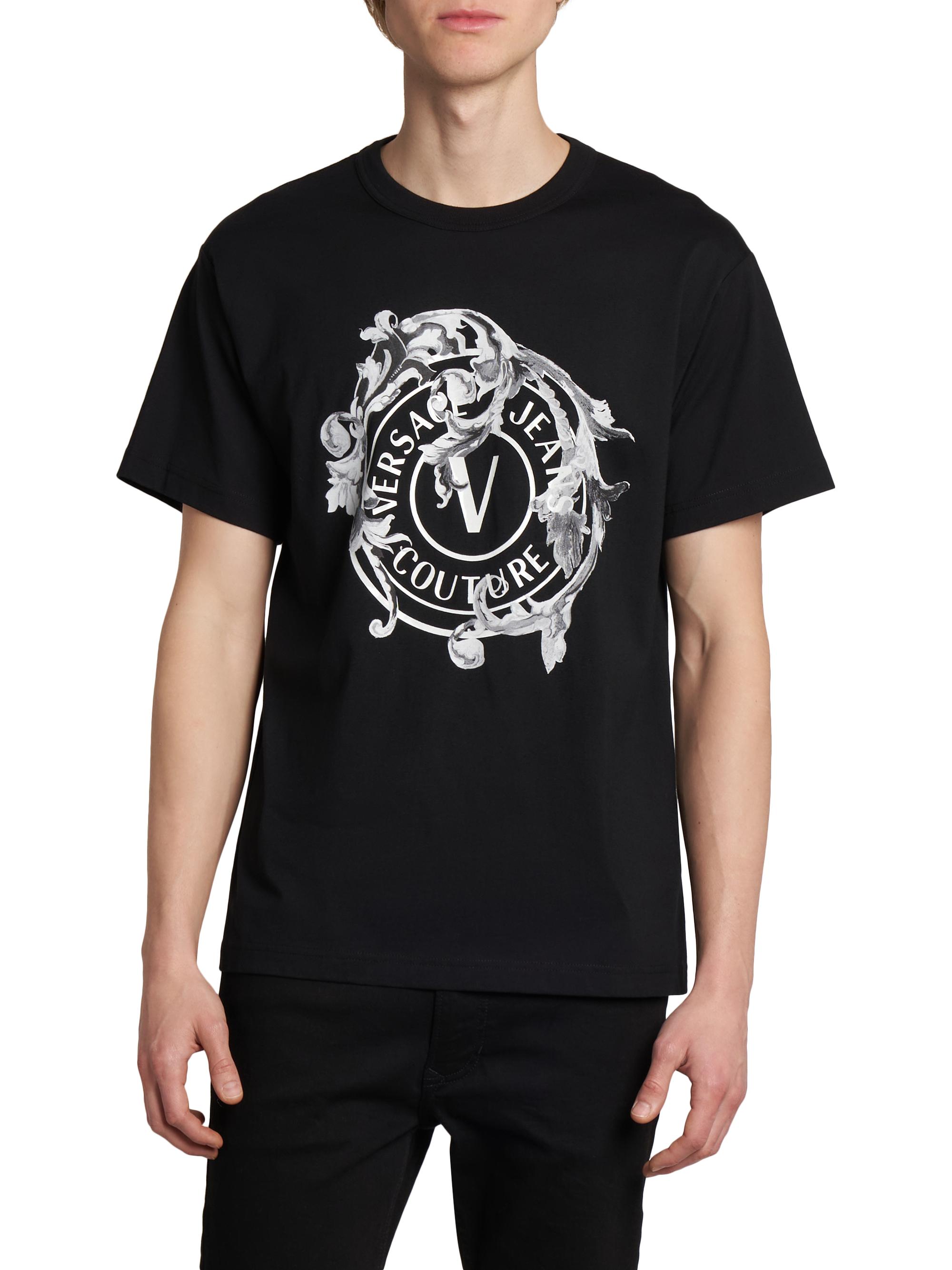 Versace Jeans Couture Barocco Logo Crewneck T-Shirt | Saks Fifth