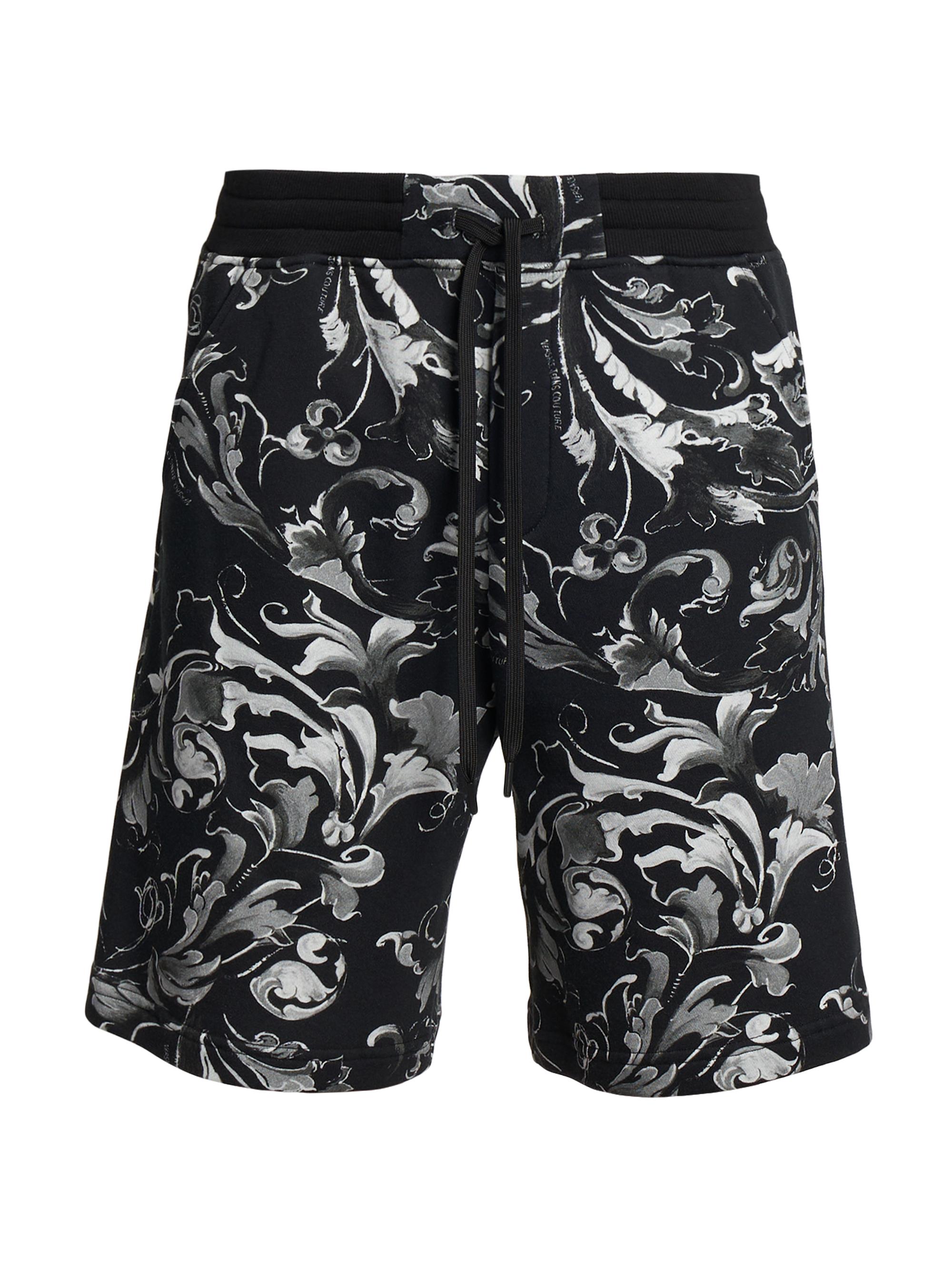 Versace Jeans Couture Men's Knit Cotton Gym Shorts - Black