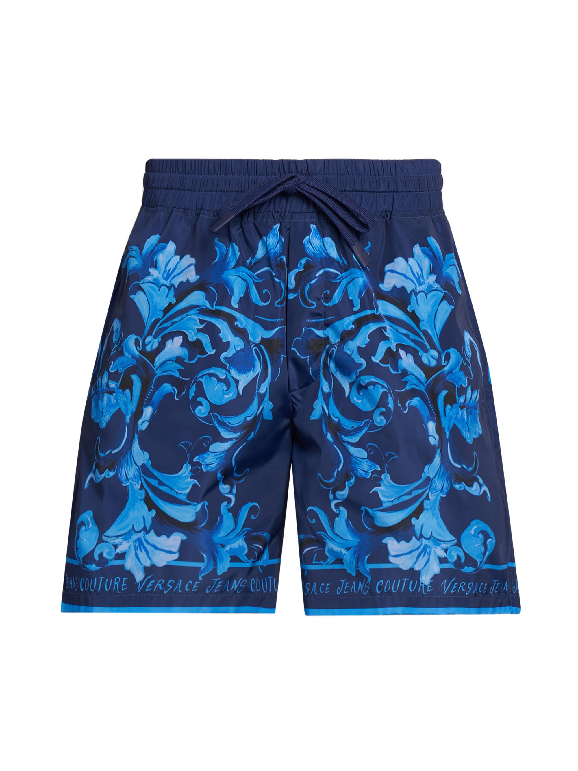 Versace Jeans Couture Men's Tonal Barocco Shorts - Navy