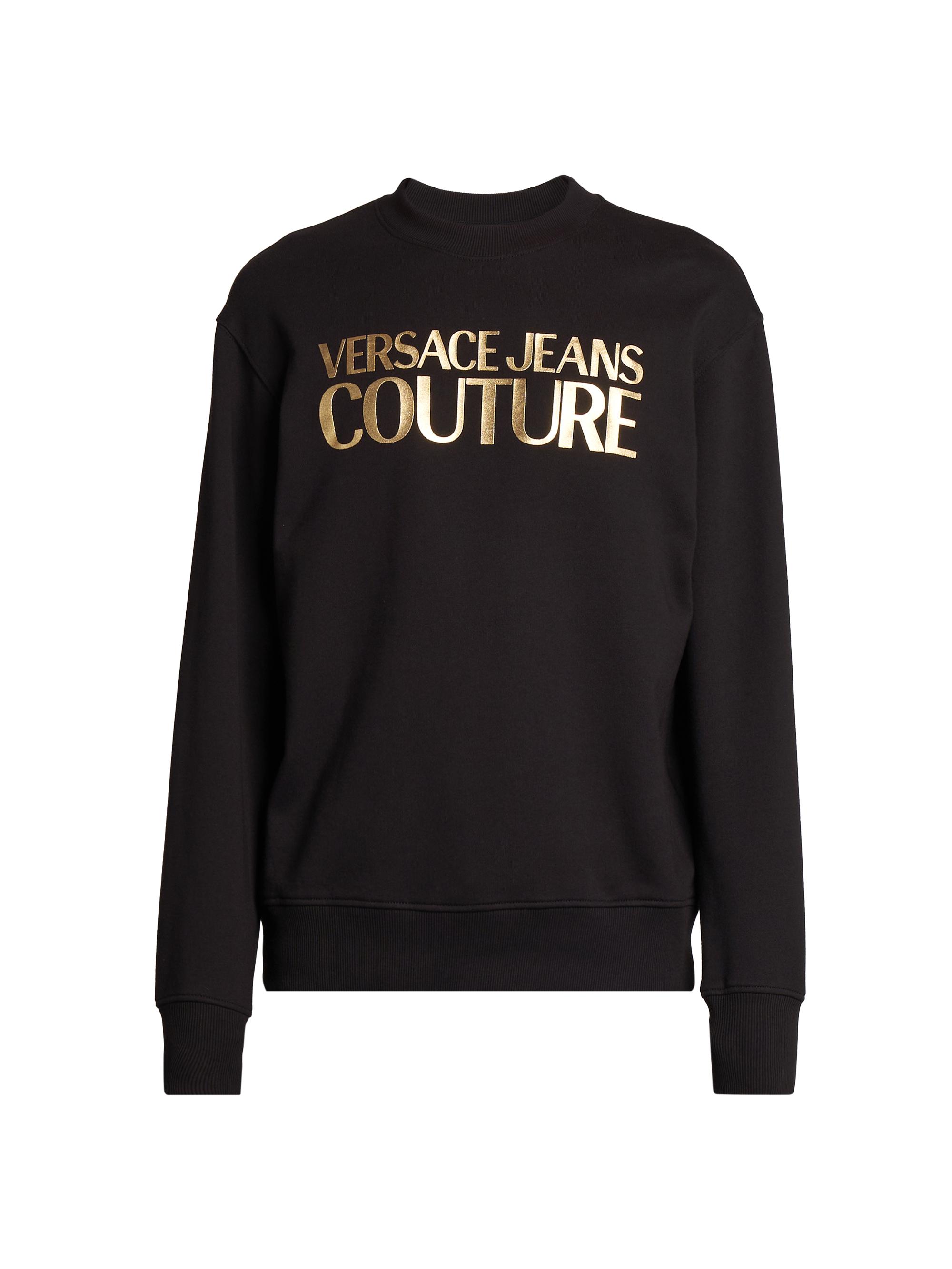Versace Jeans Couture Men's Metallic Logo Sweatshirt - Black Gold