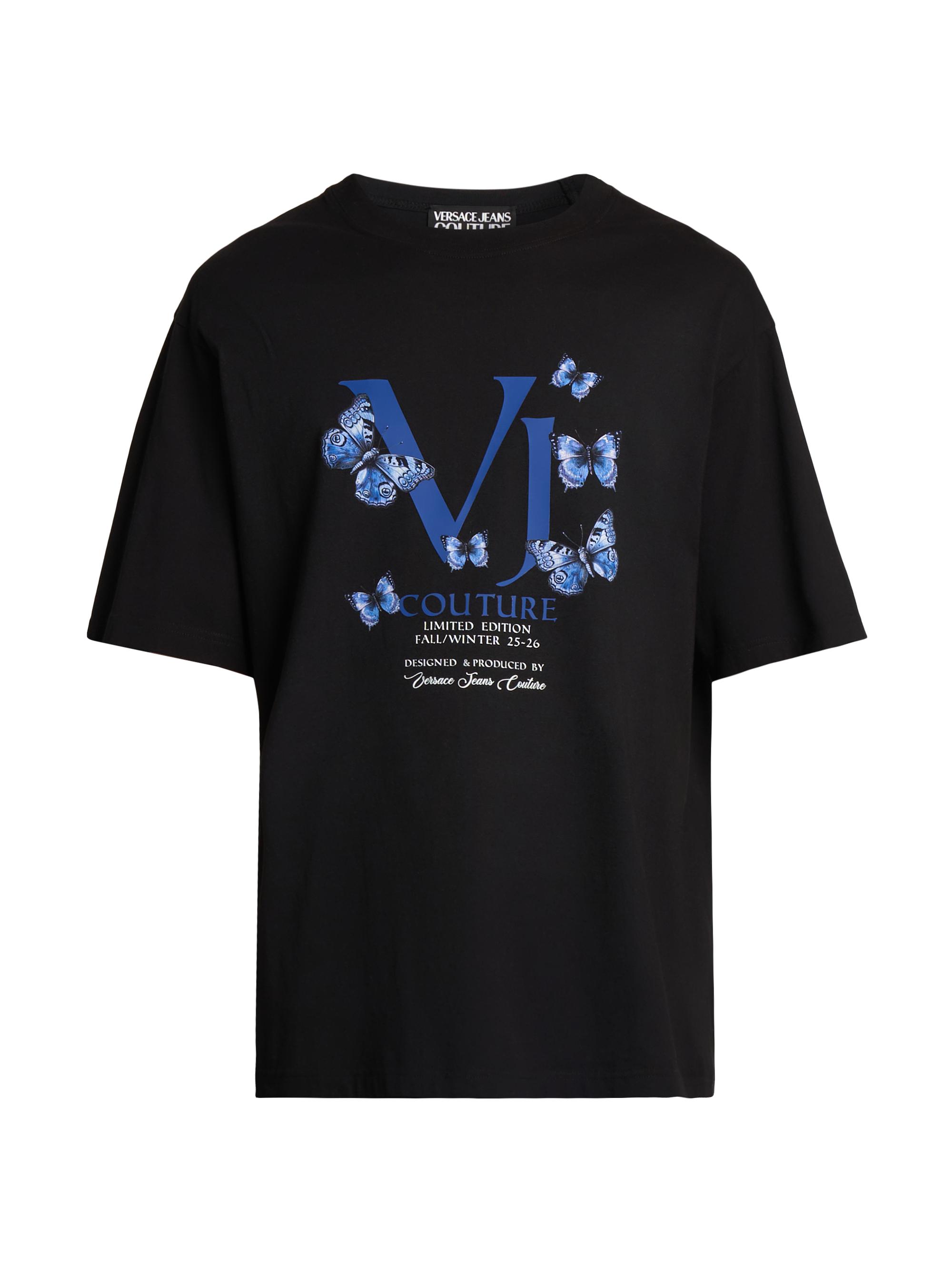 VERSACE JEANS COUTURE グラフィックTシャツ XL Versace Jeans Couture Graffiti T-Shirt Black & White Men's