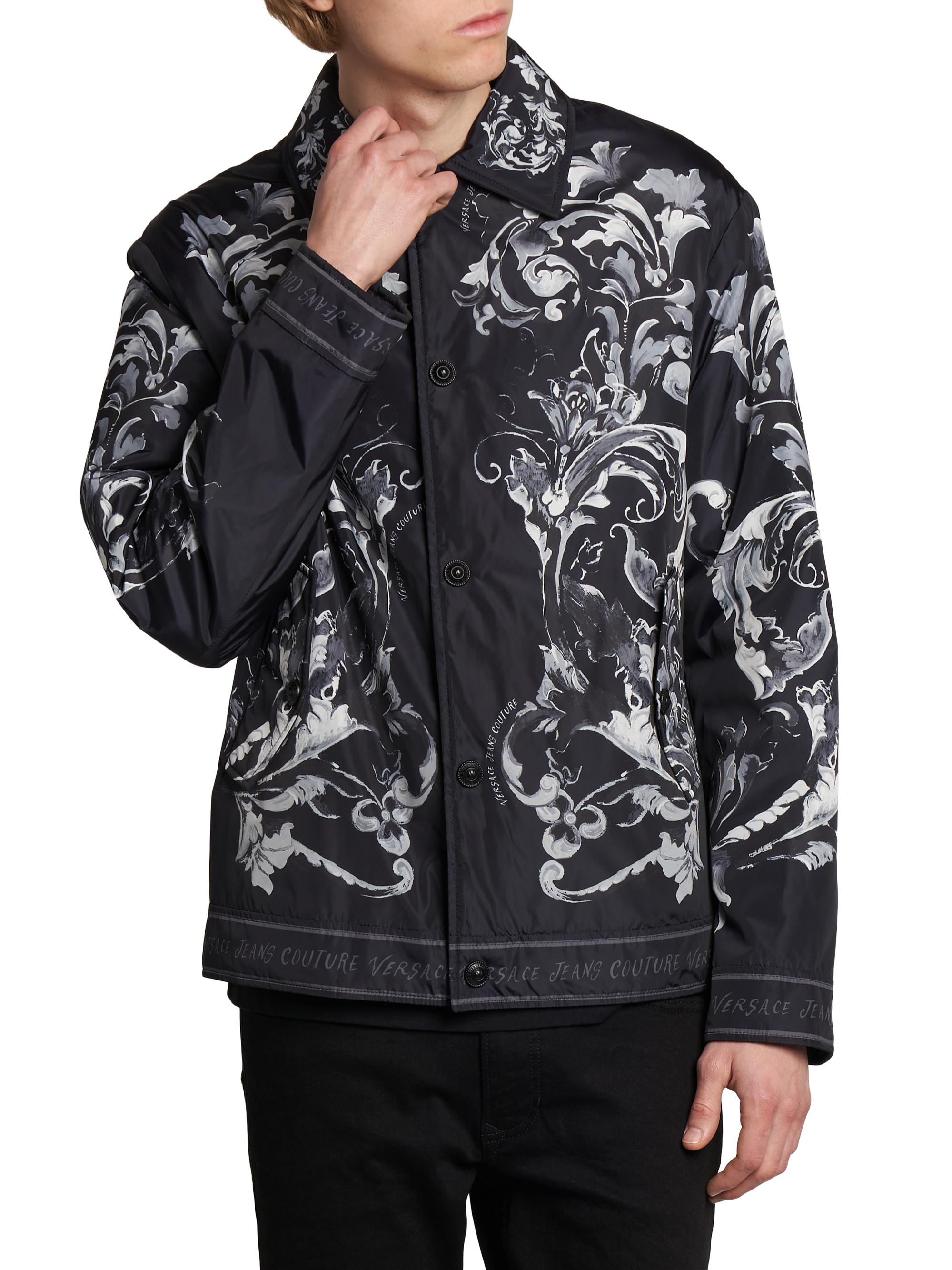 Versace Jeans Couture Monochromatic Barocco Jacket | Saks Fifth Avenue