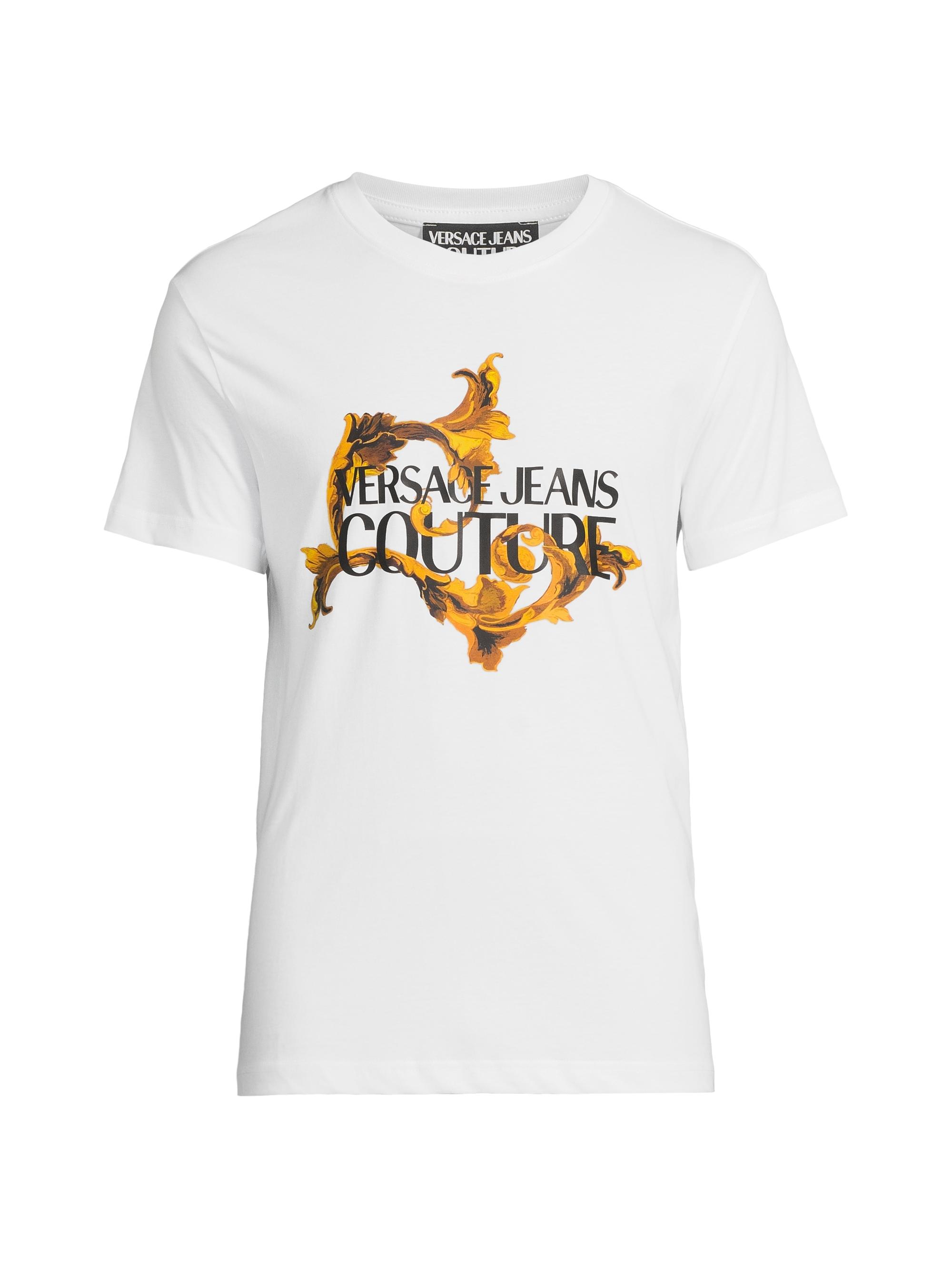 Versace Jeans Couture Men's Filligree Logo T-Shirt - White Gold