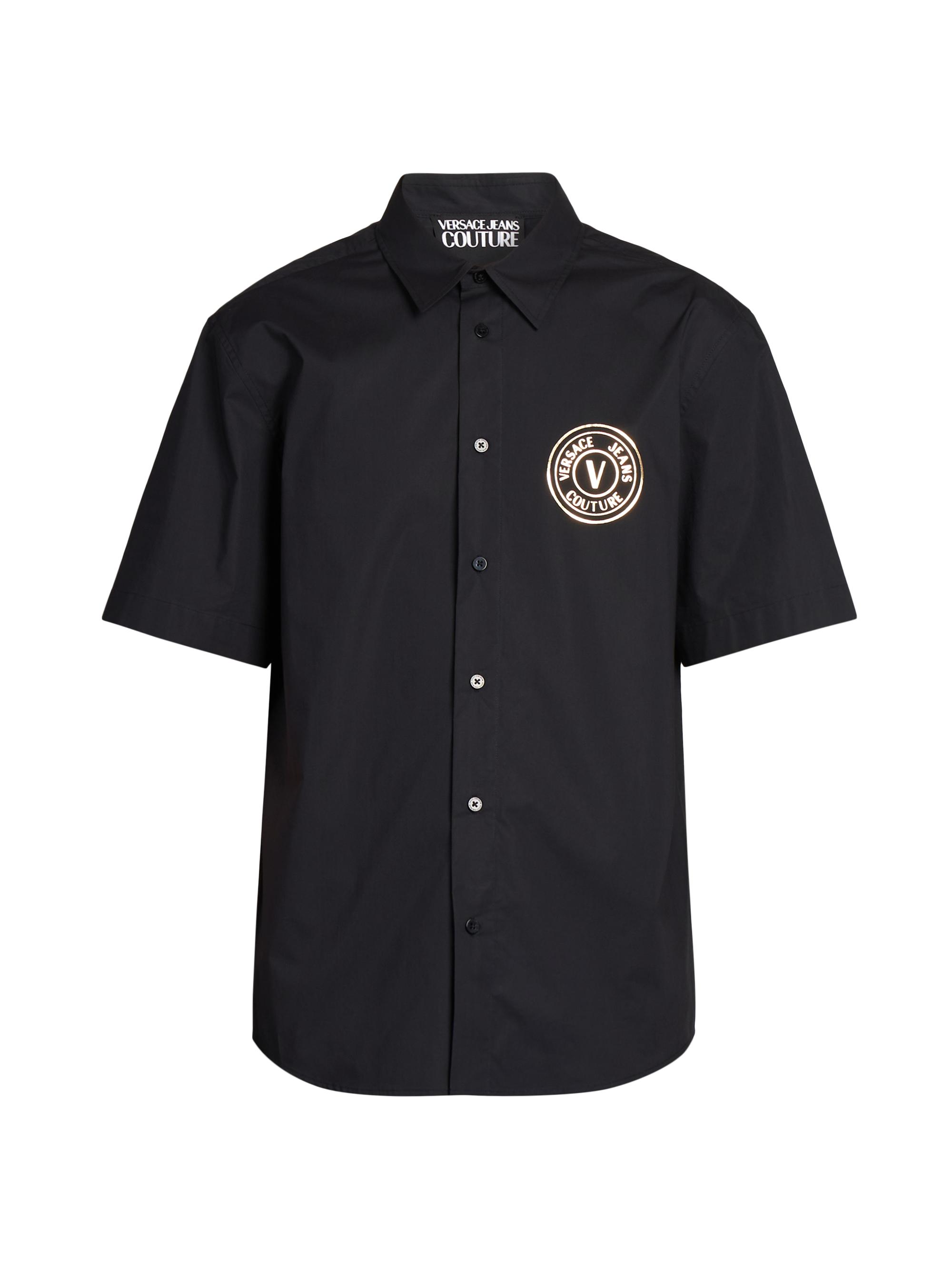 Versace Jeans Couture Baroque Short Sleeve Button-Front Shirt