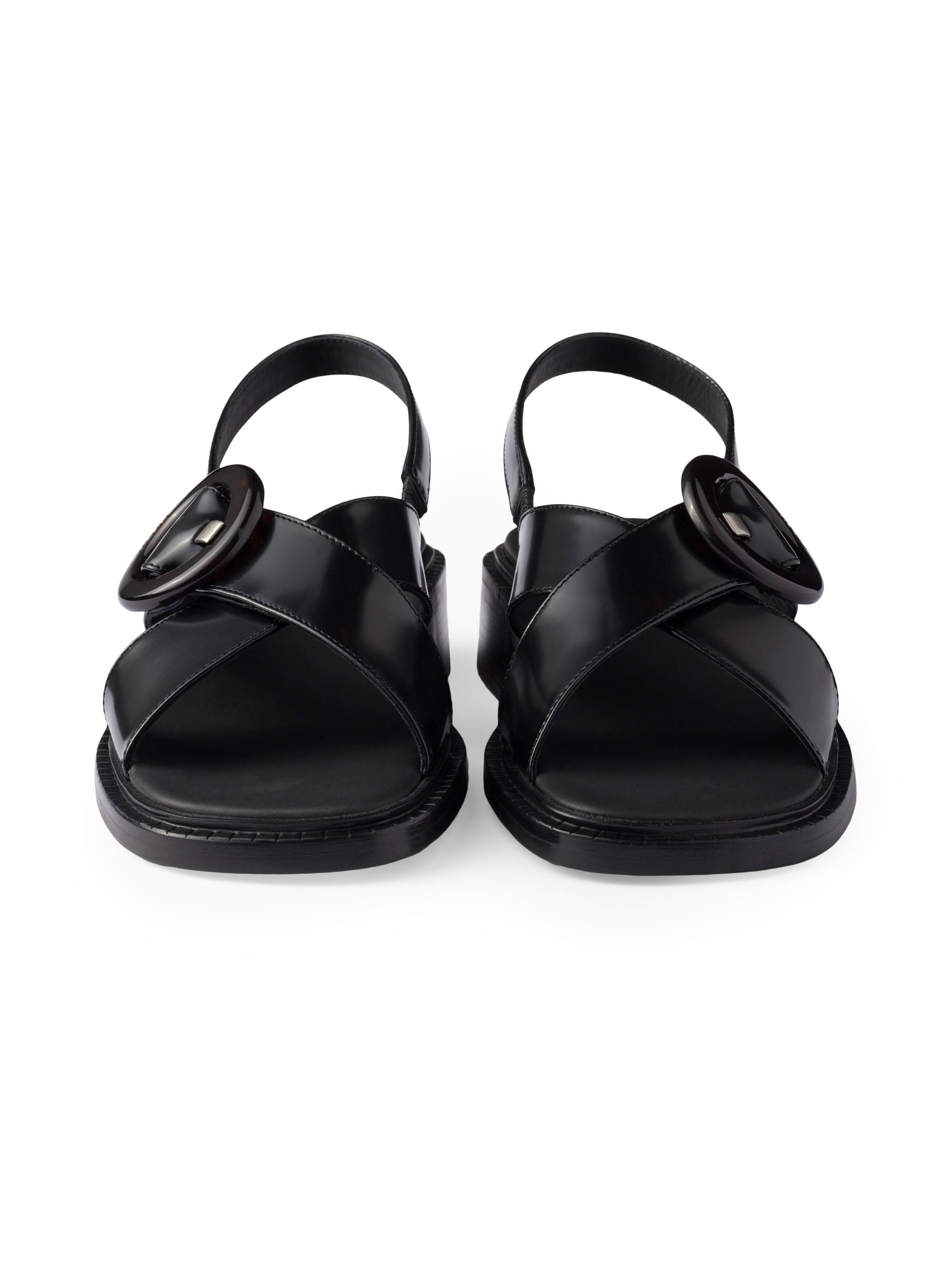 PRADA - PRADA ストラップ Navy Leather Prada Replacement Strap with Gold Hardware 42in