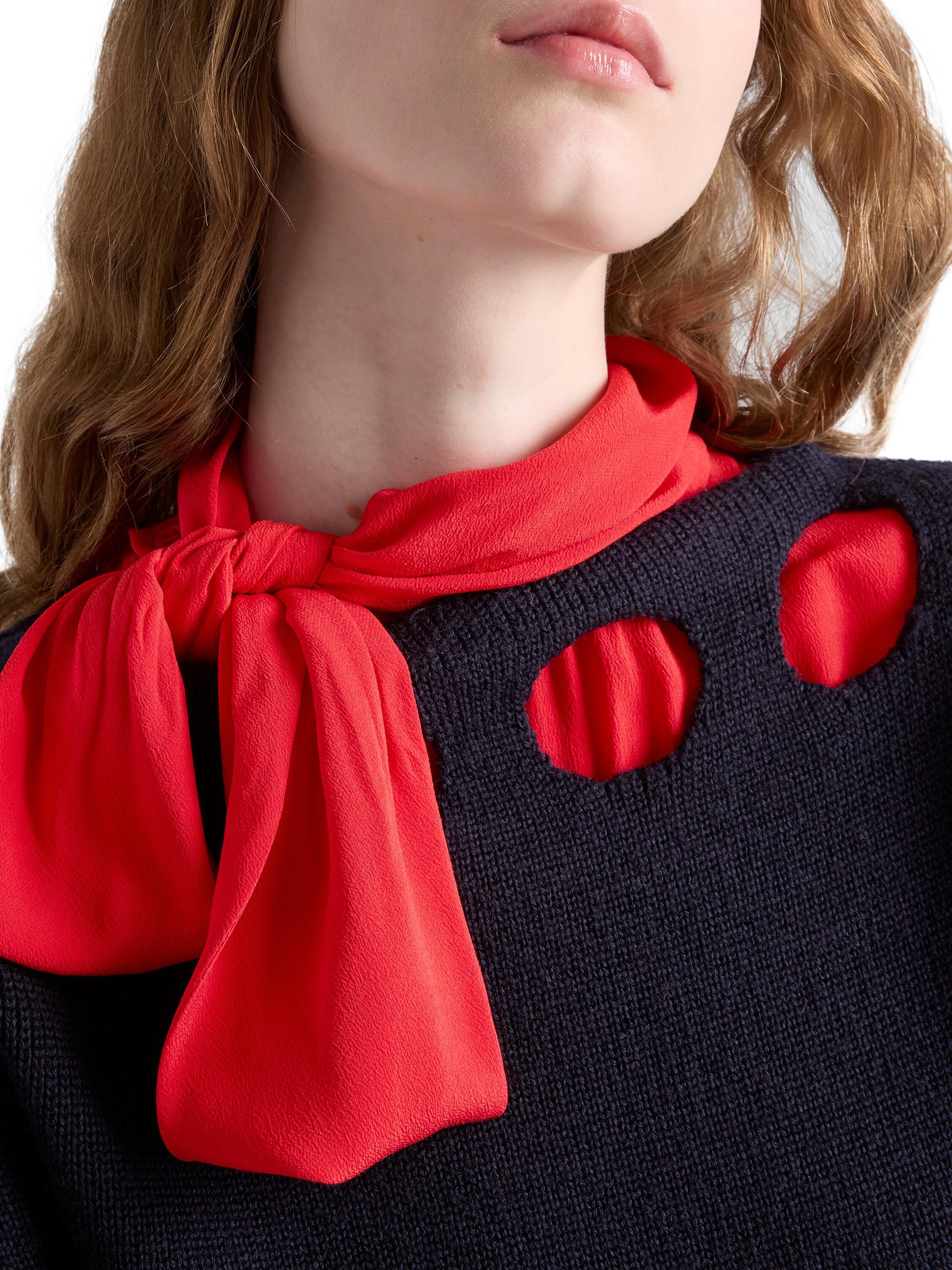 PRADA♡シルクブラウス♡SILK スカーフ付♡シルク トップス Prada Marocain Shirt | Saks Fifth Avenue