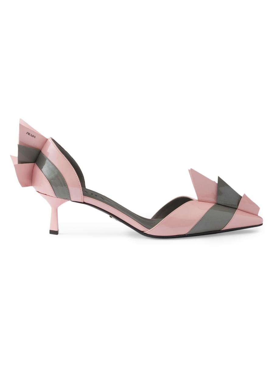 パンプス PRADA TWO-TONE LEATHER PUMPS Prada Two-Tone Brushed Leather Pumps | Saks Fifth Avenue