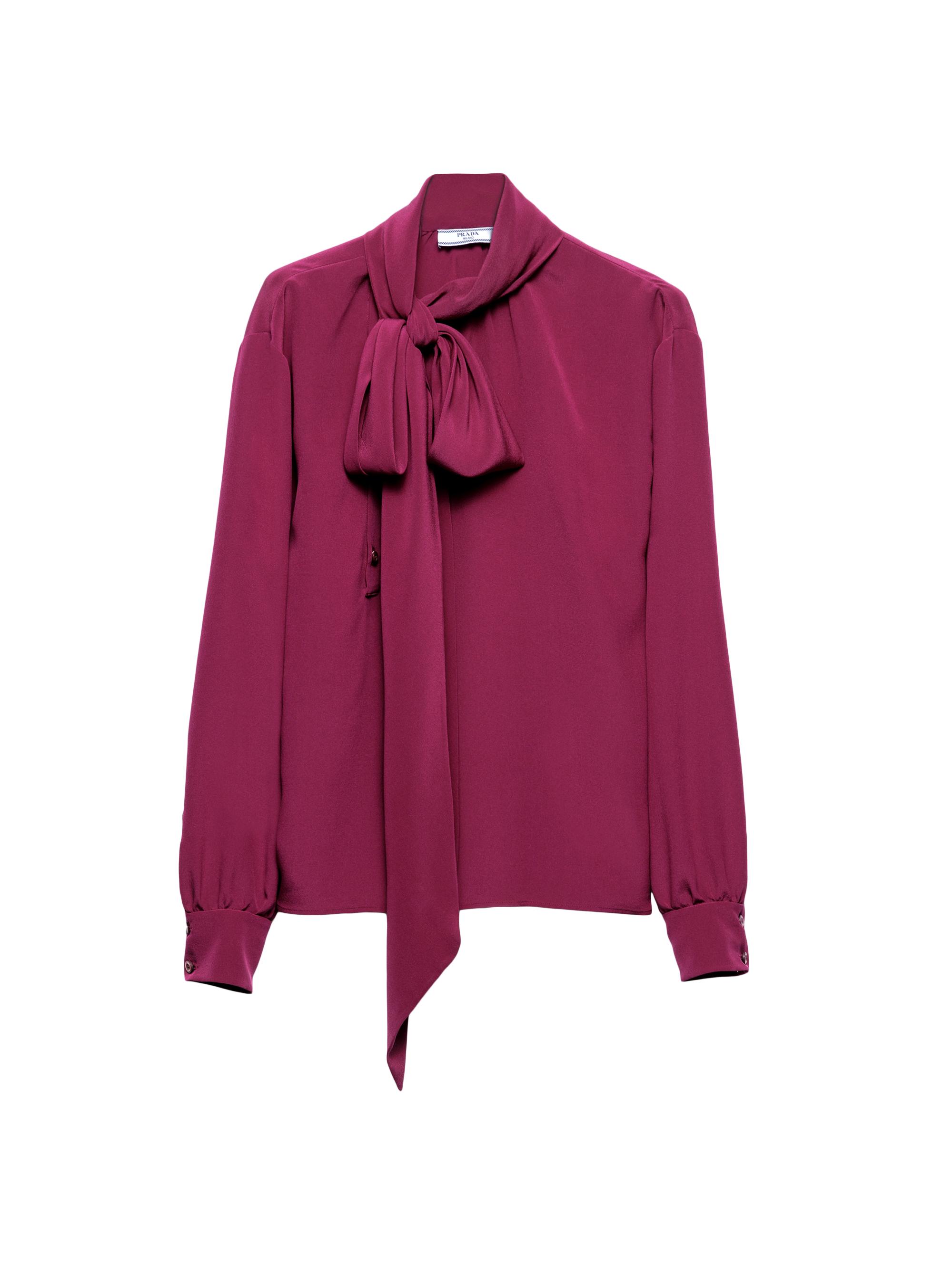 Prada Women's Marocain Shirt - Dark Red