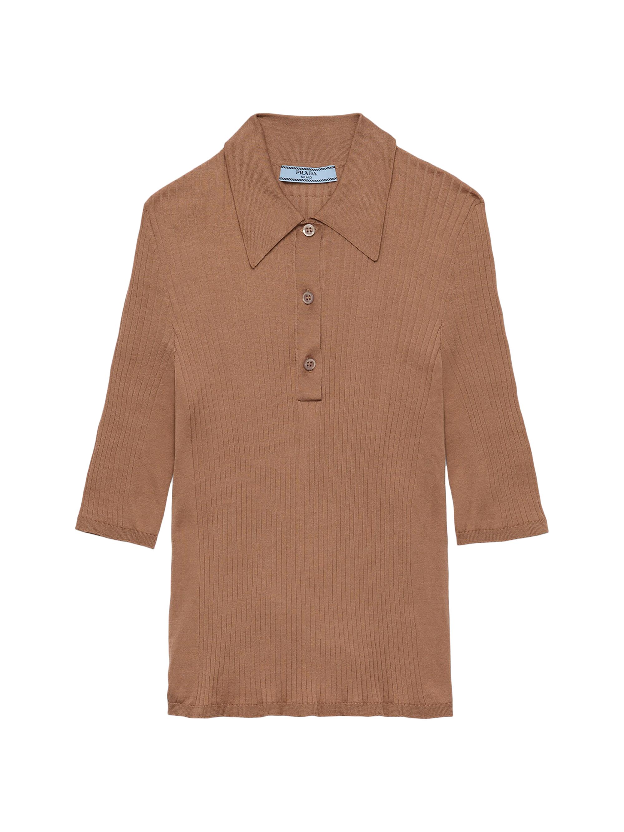 Prada Women's Cotton Polo Shirt - Brown