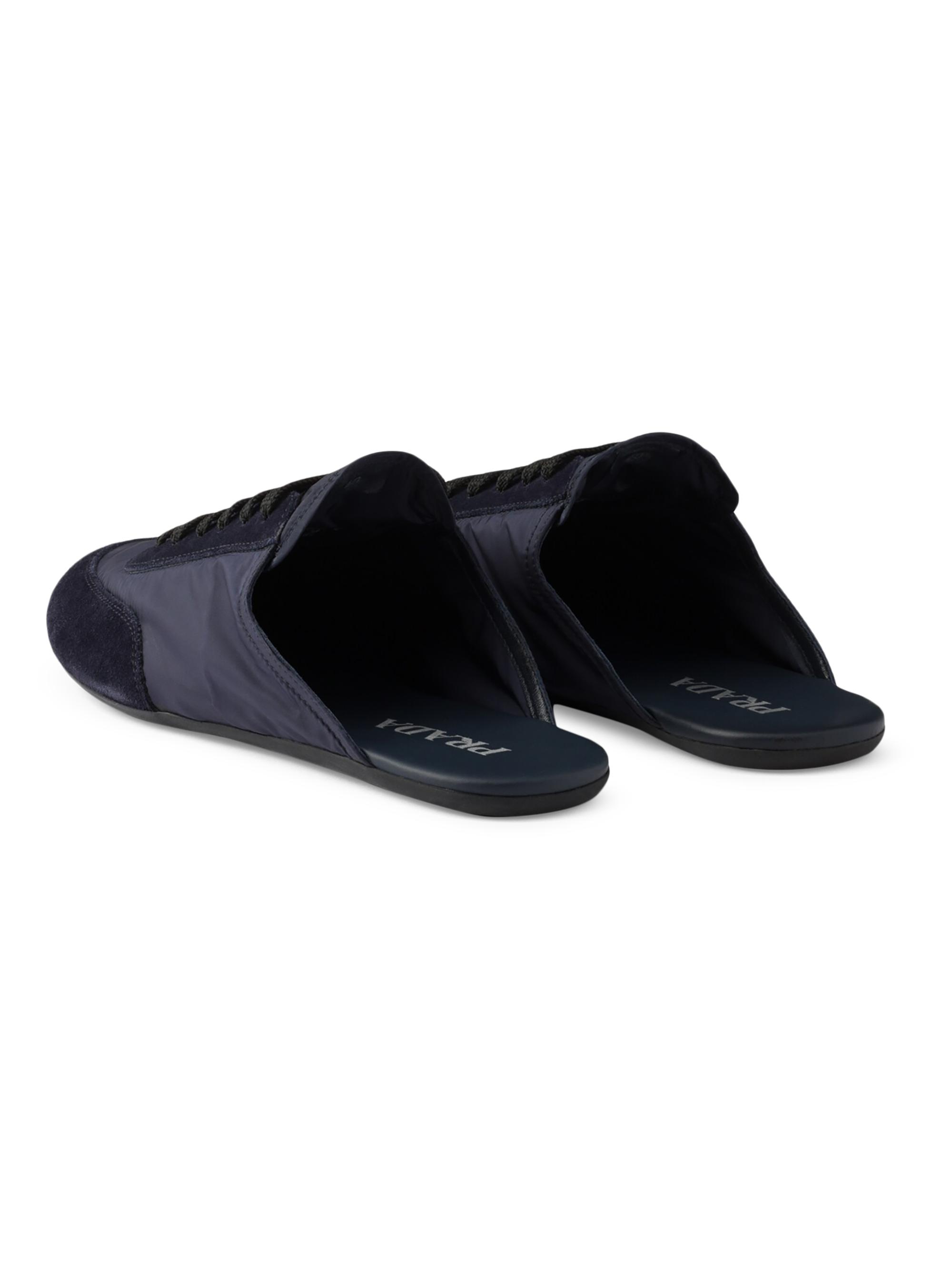 Prada Collapse Re-Nylon and Suede Mules | Saks Fifth Avenue