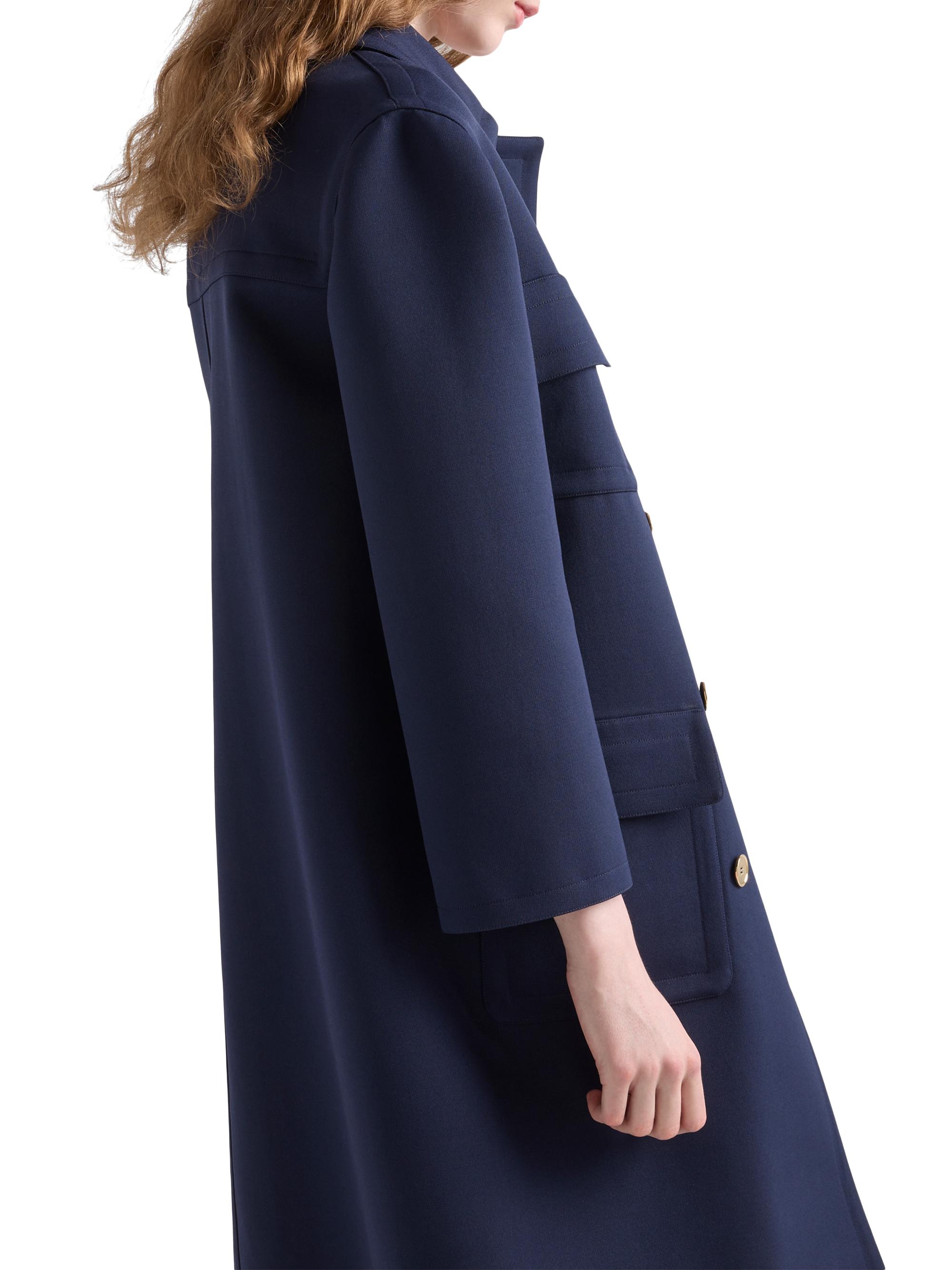 Prada Double-Breasted Technical Tricotine Coat | Saks Fifth Avenue