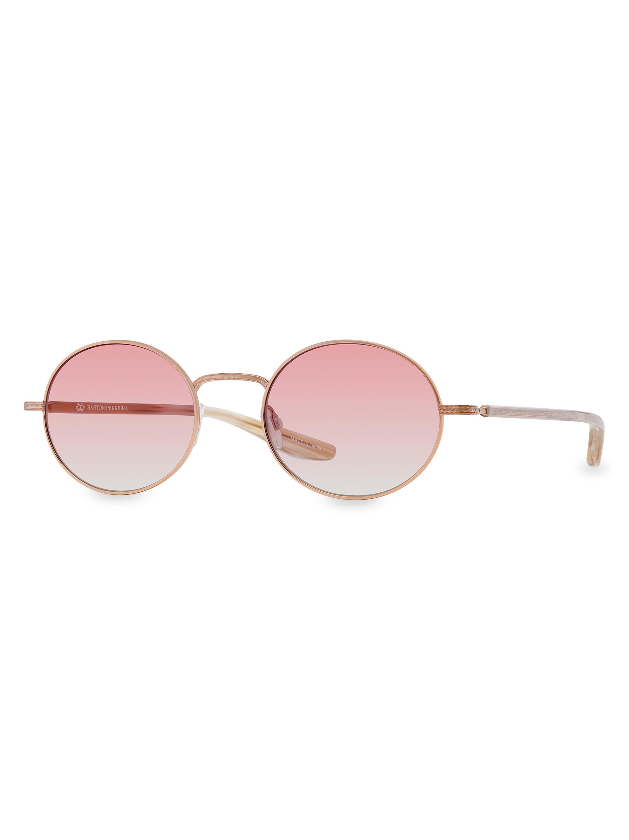 Barton Perreira Women's Anamcara 52MM Round Acetate Sunglasses - Gold Rose Gold